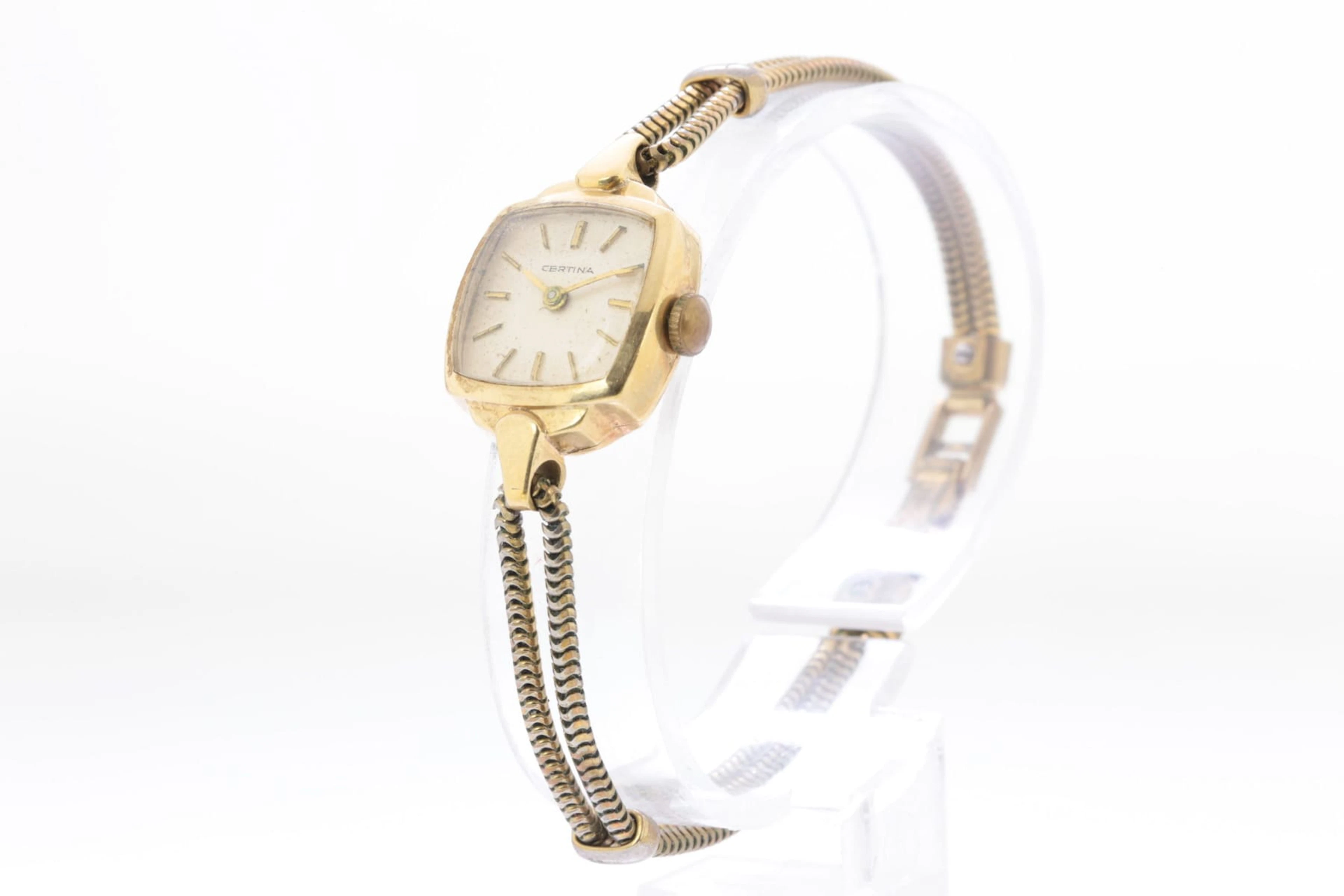 DAMARMBANDSUR, Certina, uret guld, 14 k, 1950-tal