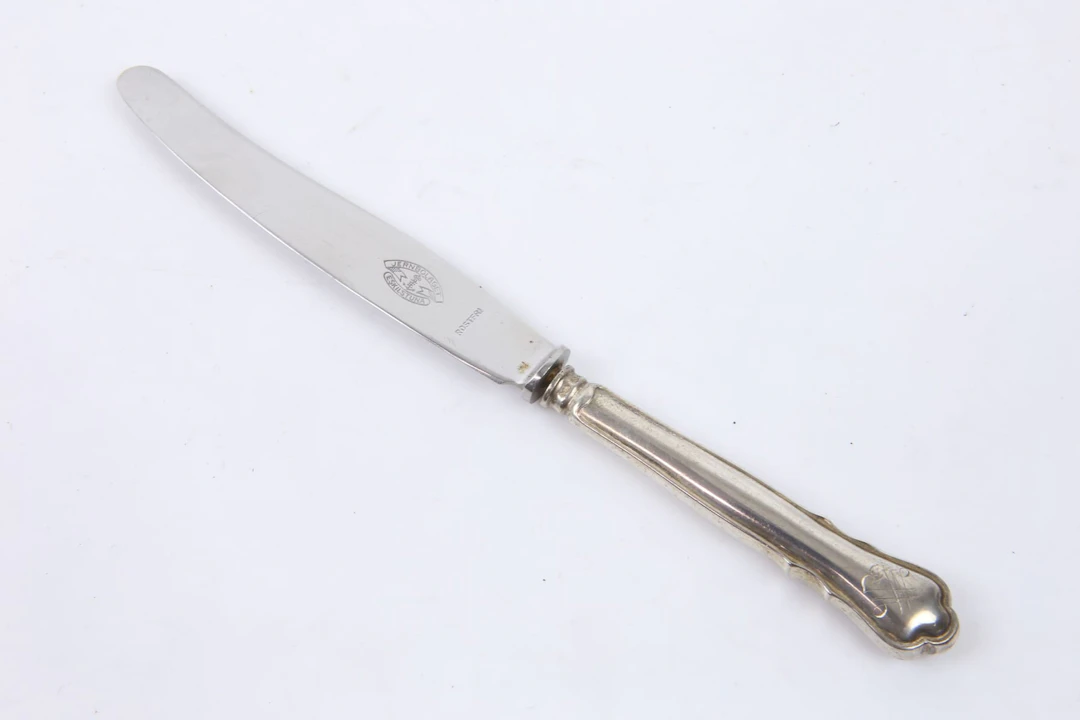 BORDSKNIVAR, 15 st, silver, "Chippendale", GAB