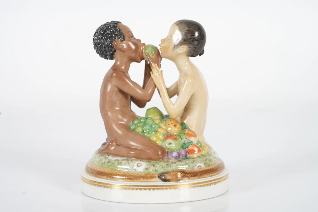 HANS HENRIK HANSEN (Danmark, 1952-2020), figurin, "Adam och Eva"
