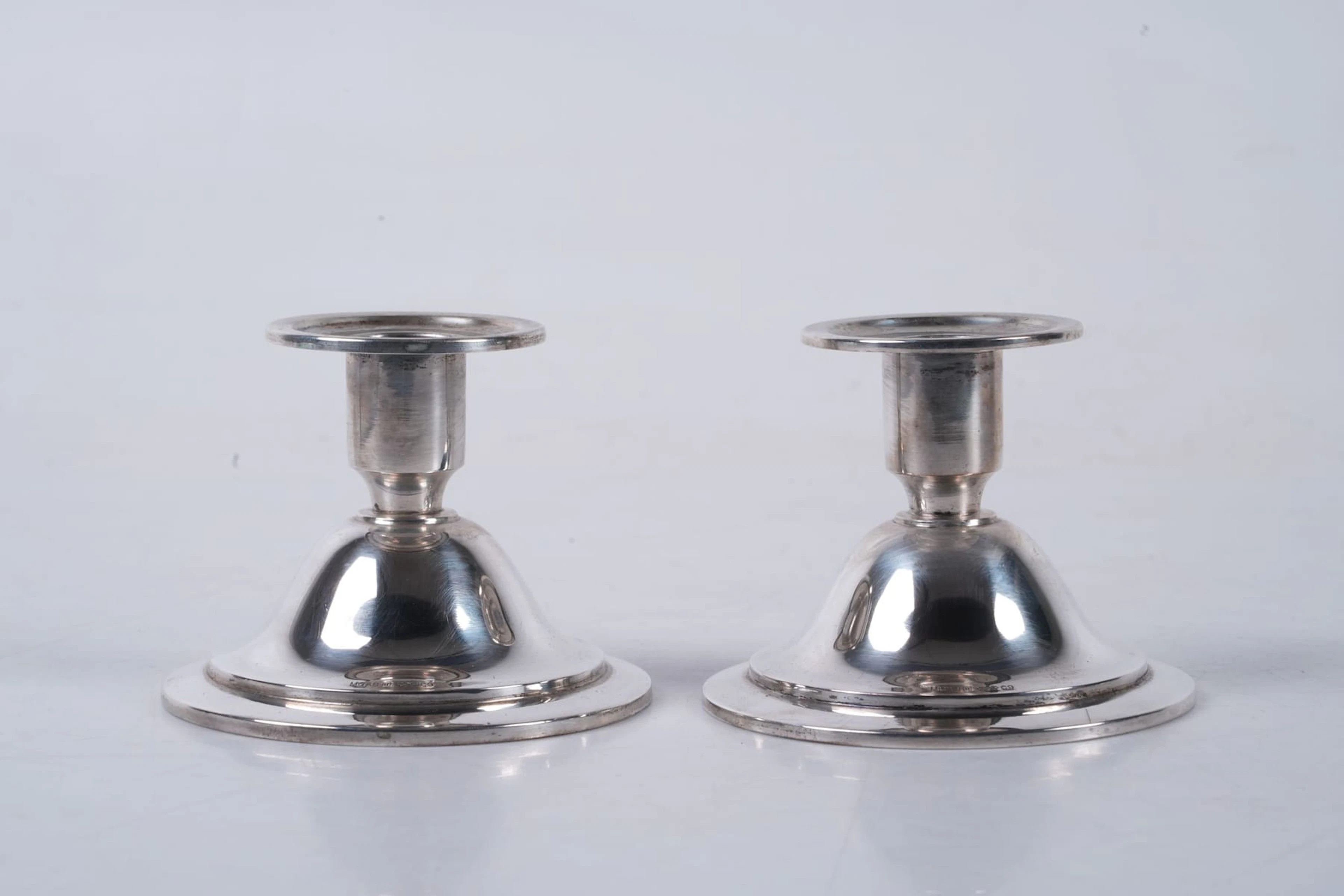 LJUSSTAKAR, ett par, silver, K G Markströms Guldsmeds AB, 1953