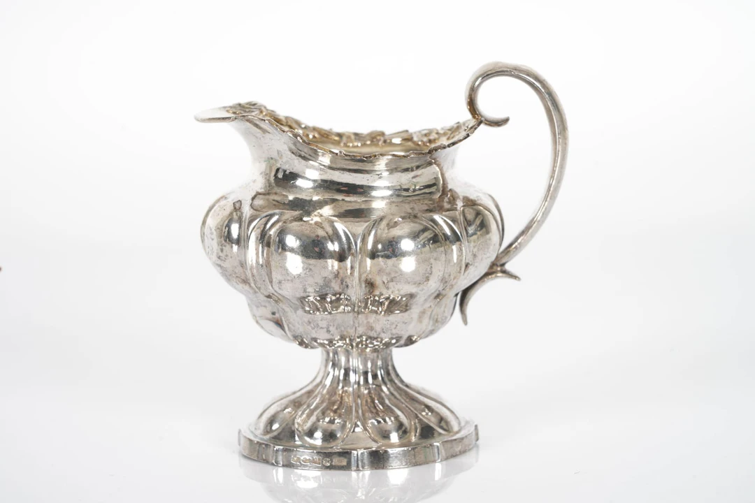 GRÄDDKANNA, silver, Abram Szochot, nyrokokostil, Älvsjö, 1971, ca 126,1 g
