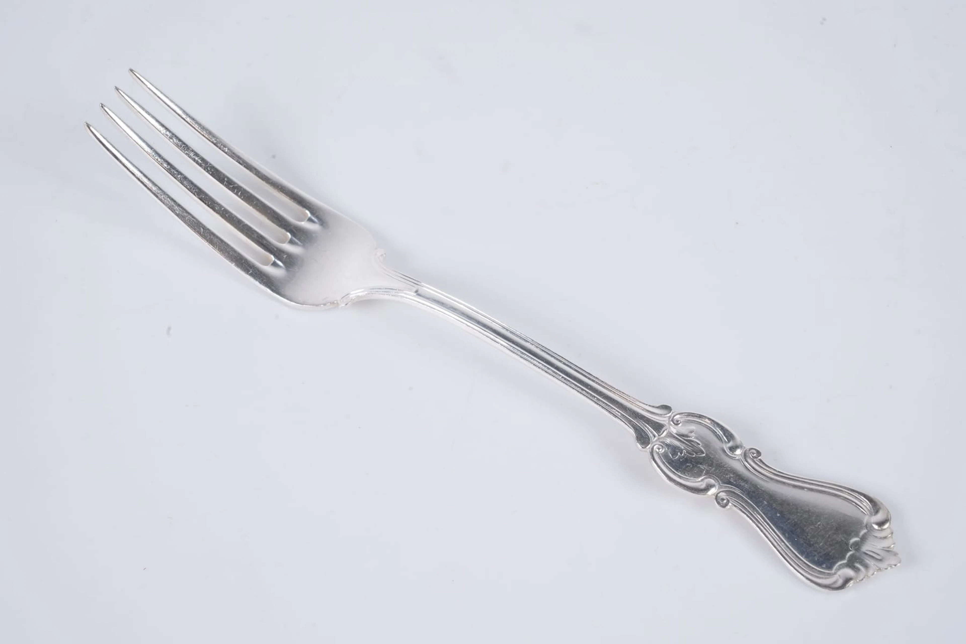 BORDSGAFFLAR, 12 st, silver, "Olga", GAB, 1952-1964, ca 496,90 g