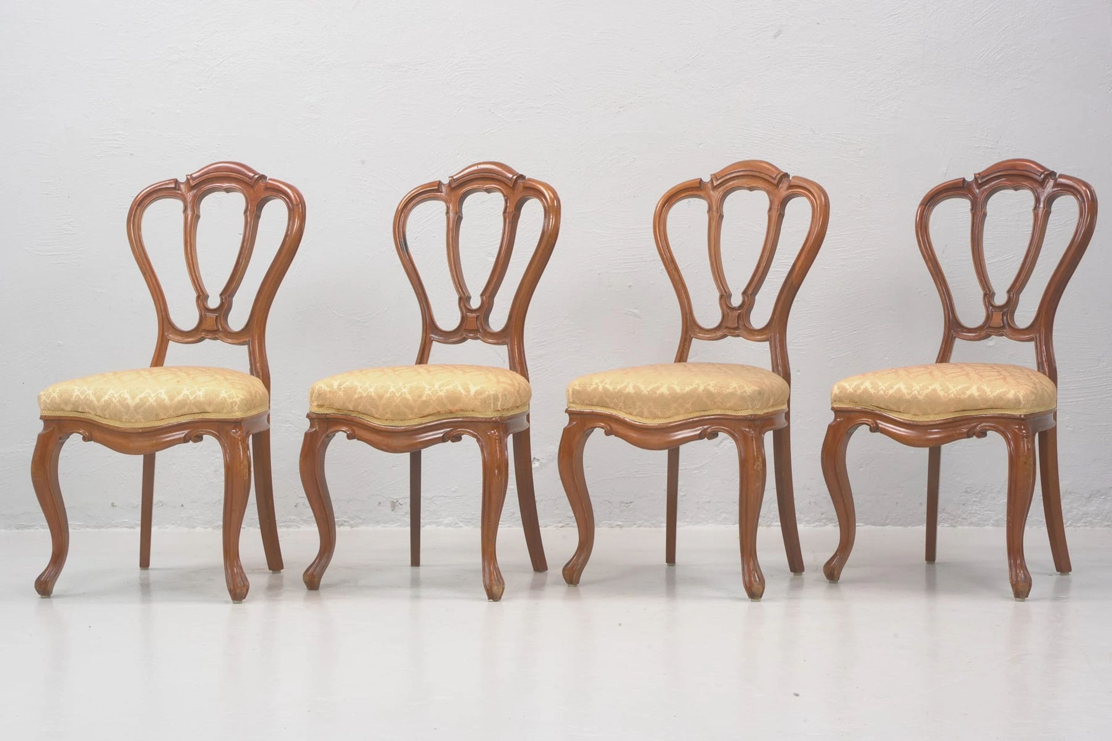 STOLAR, 4 st, mahogny, nyrokoko, 1800-talets andra hälft