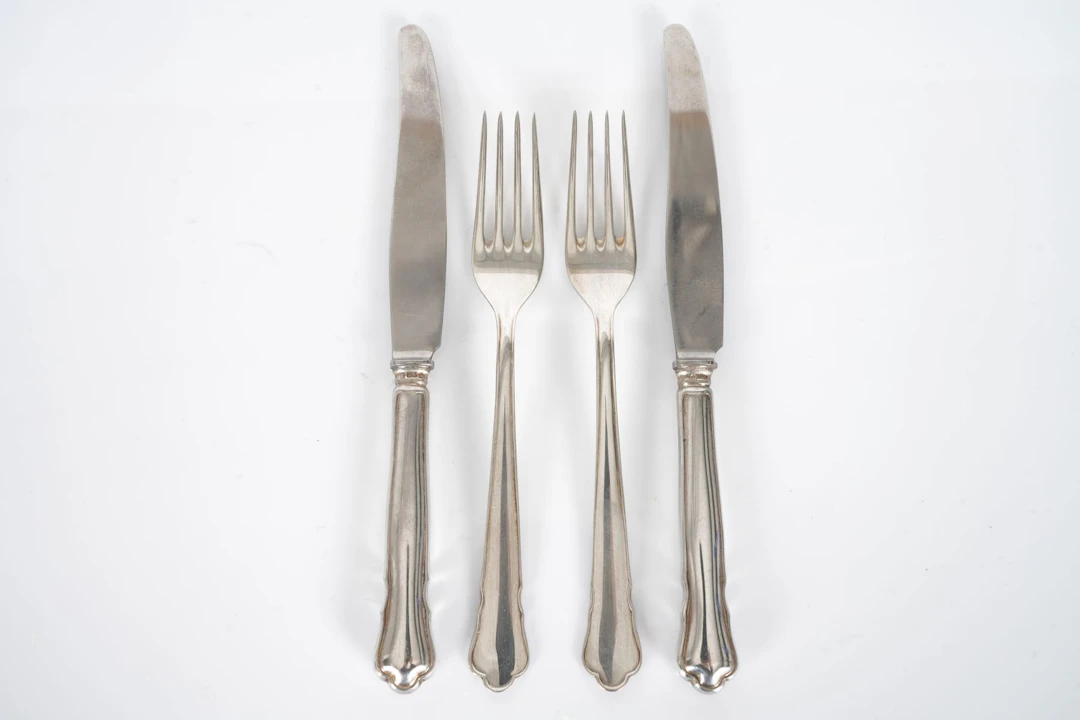 SMÖRGÅSBESTICK, för två personer, silver, "Chippendale", GAB