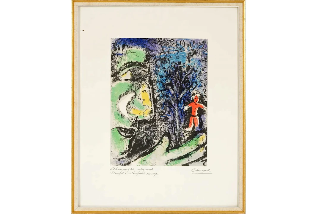 MARC CHAGALL (Ryssland/Frankrike, 1889-1985), färglitografi, "Le Profil