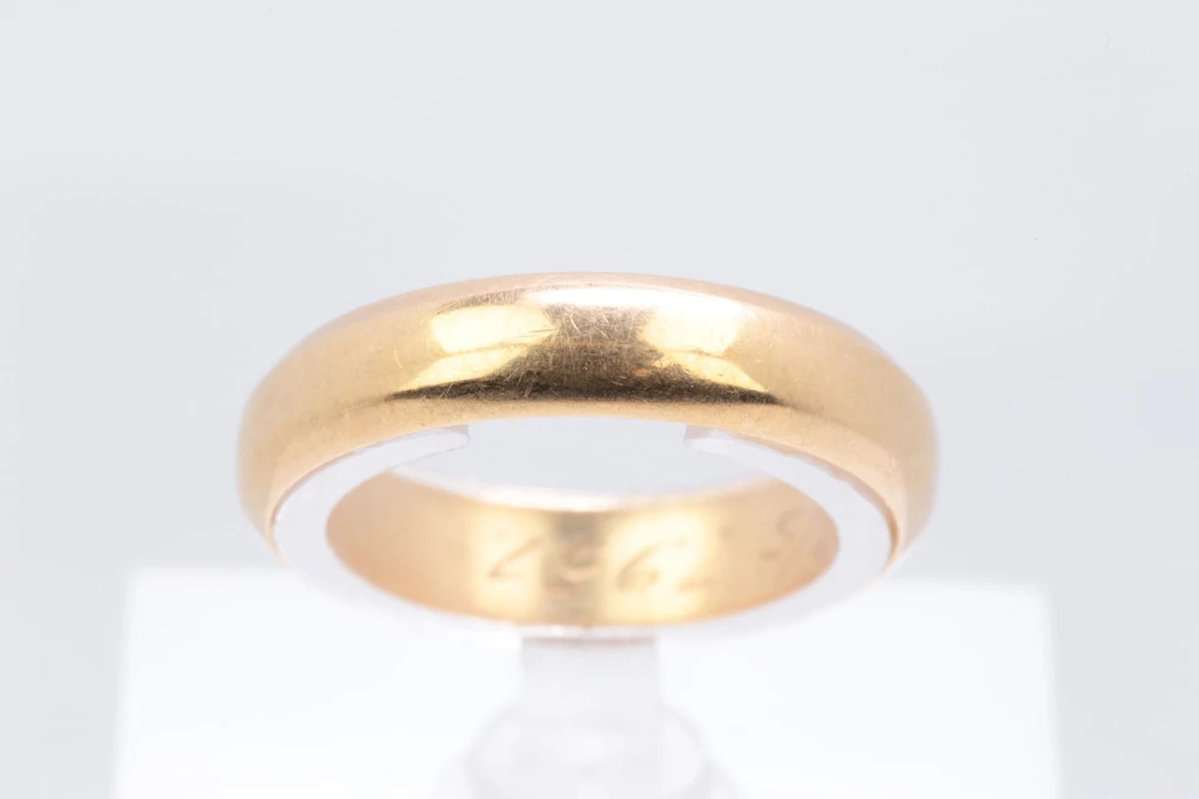 RING, slät, guld, 18 k, ca 4,32 g