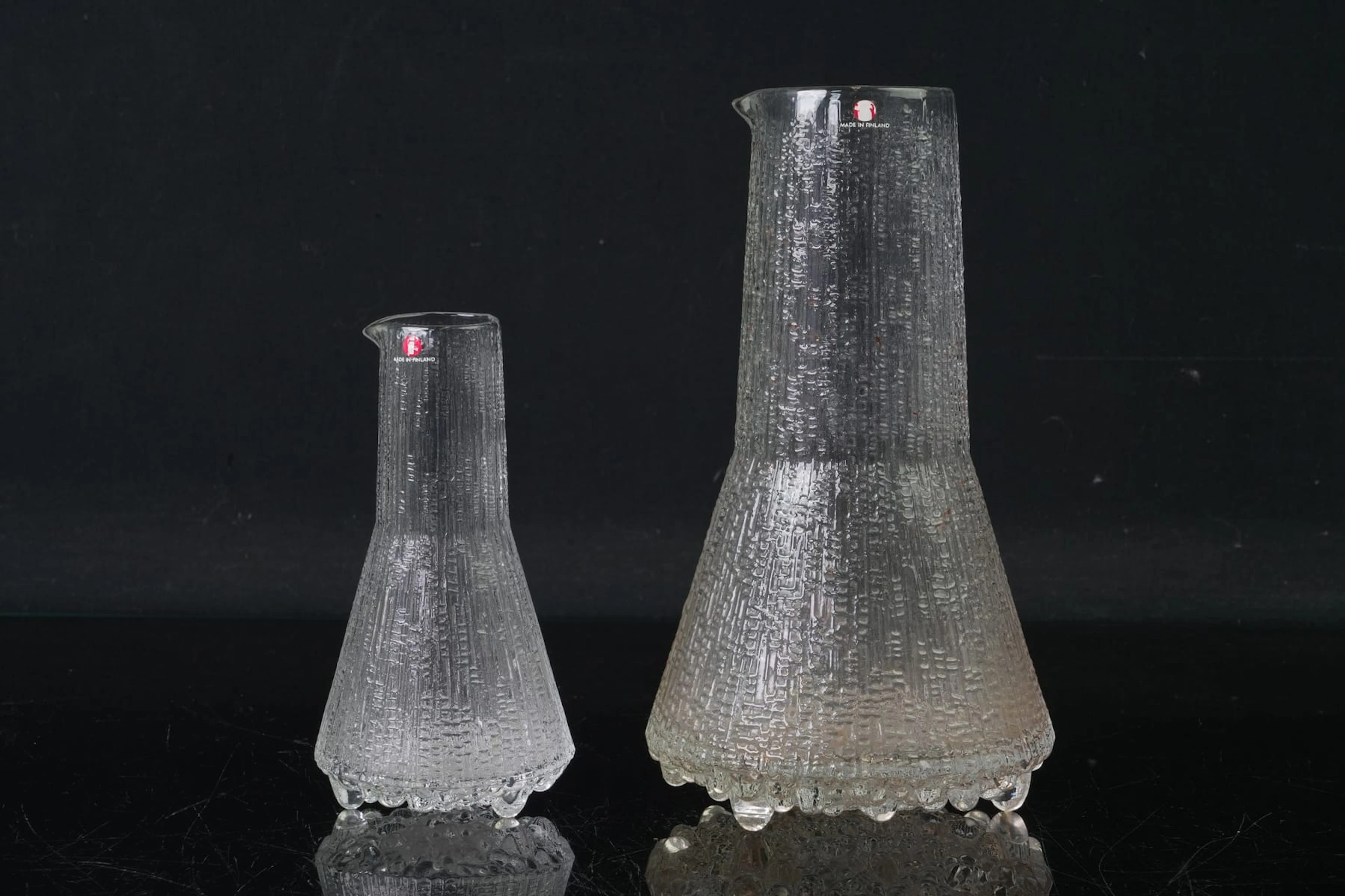 TAPIO WIRKKALA (1915-1985), karaffer, 2 st, "Ultima Thule", Iittala