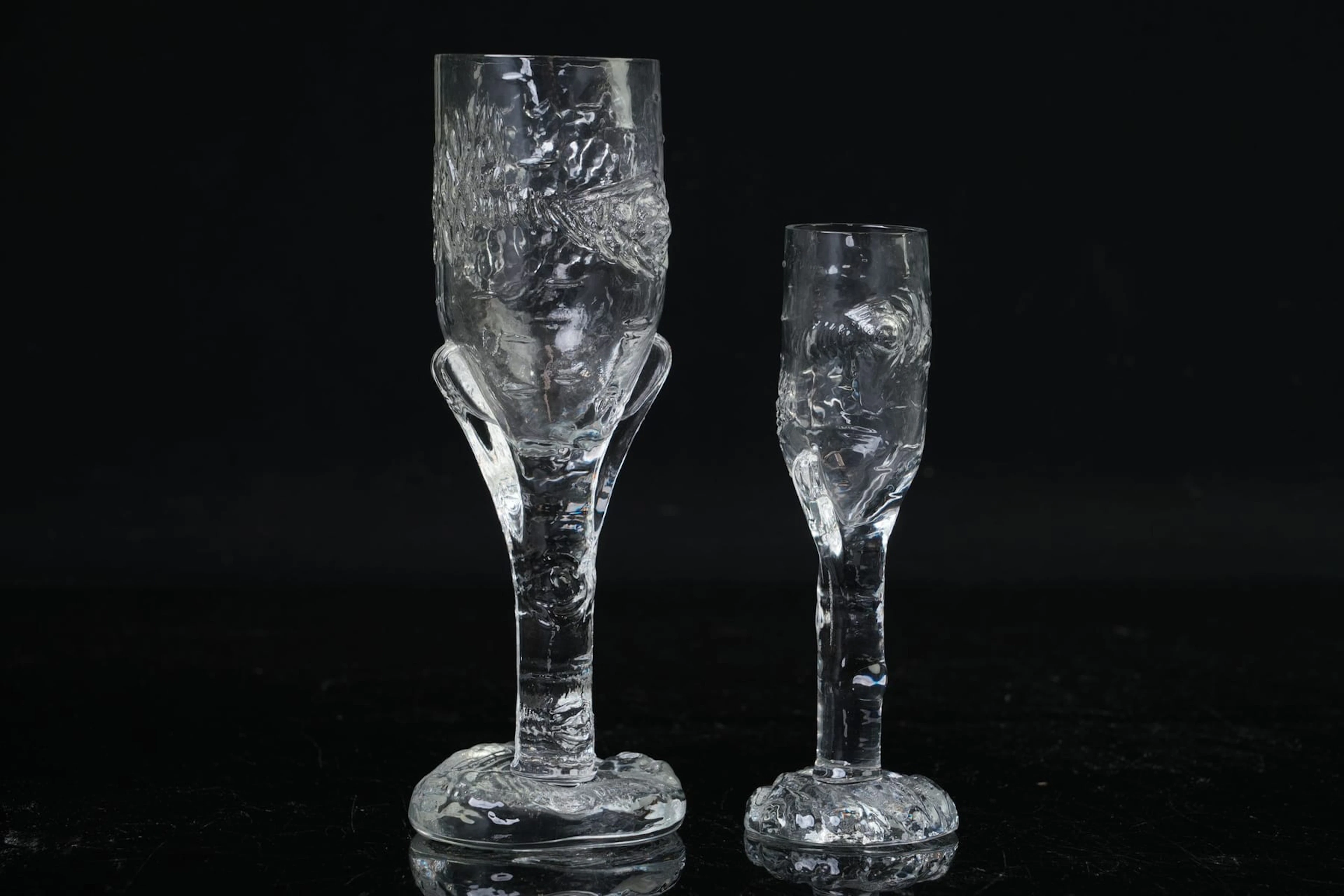 EUGEN MONTELIN, (1917-1994), champagneglas, 13 st samt snapsglas