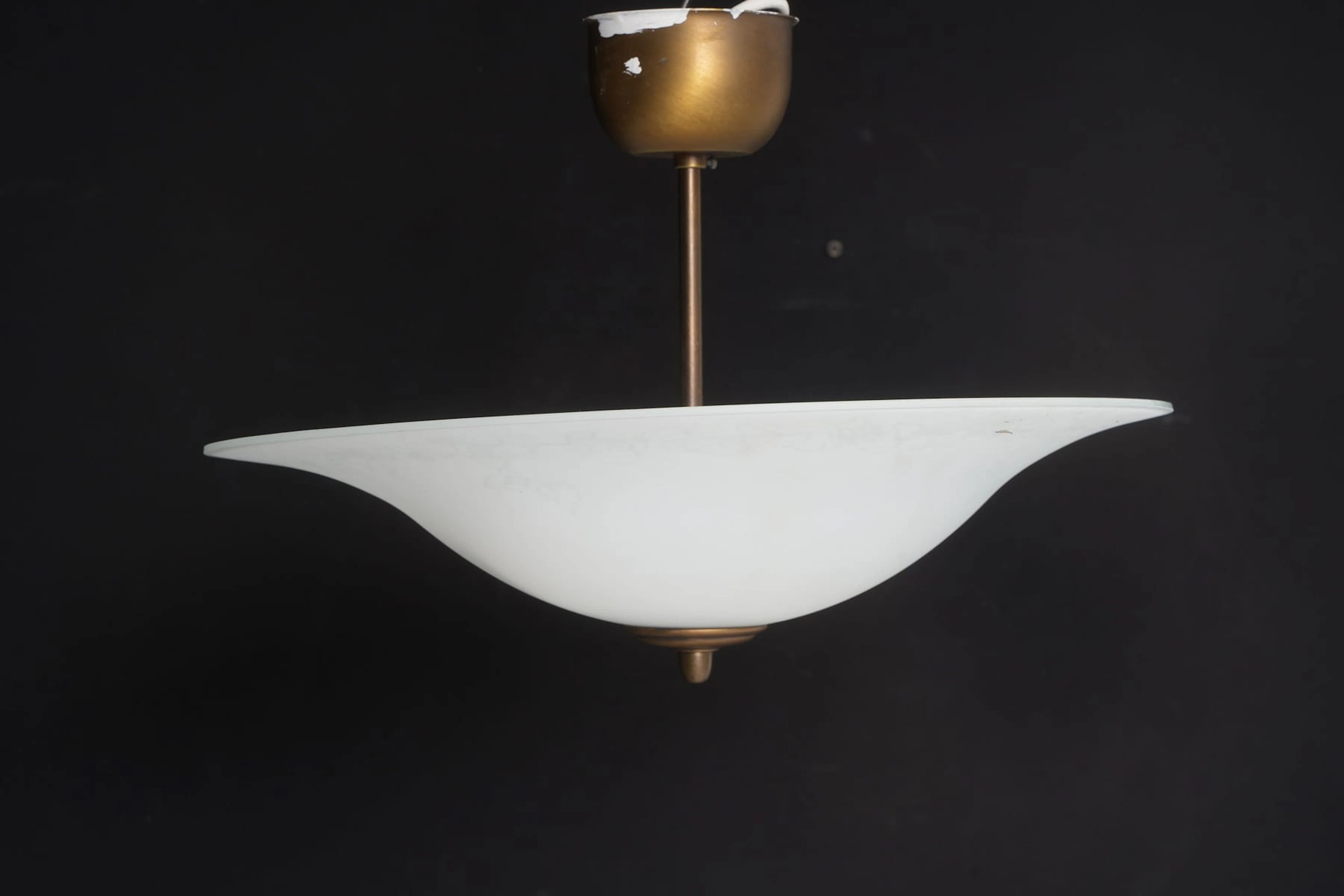 TAKPLAFOND, metall/glas, 1900-talets andra hälft