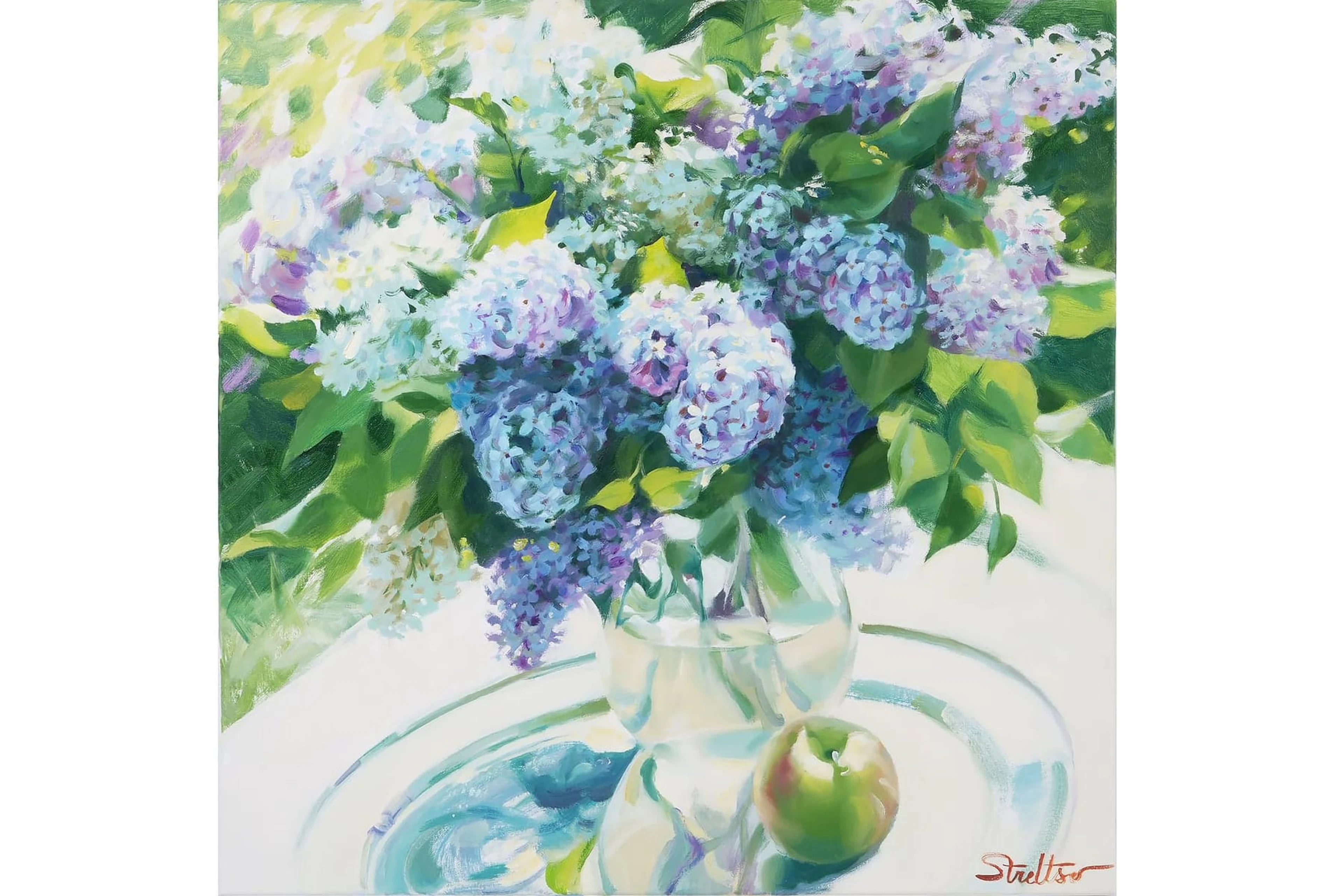 NADEZDA STRELTSOVA (Ryssland/Tyskland, 1973), olja på duk, "Lilacs"