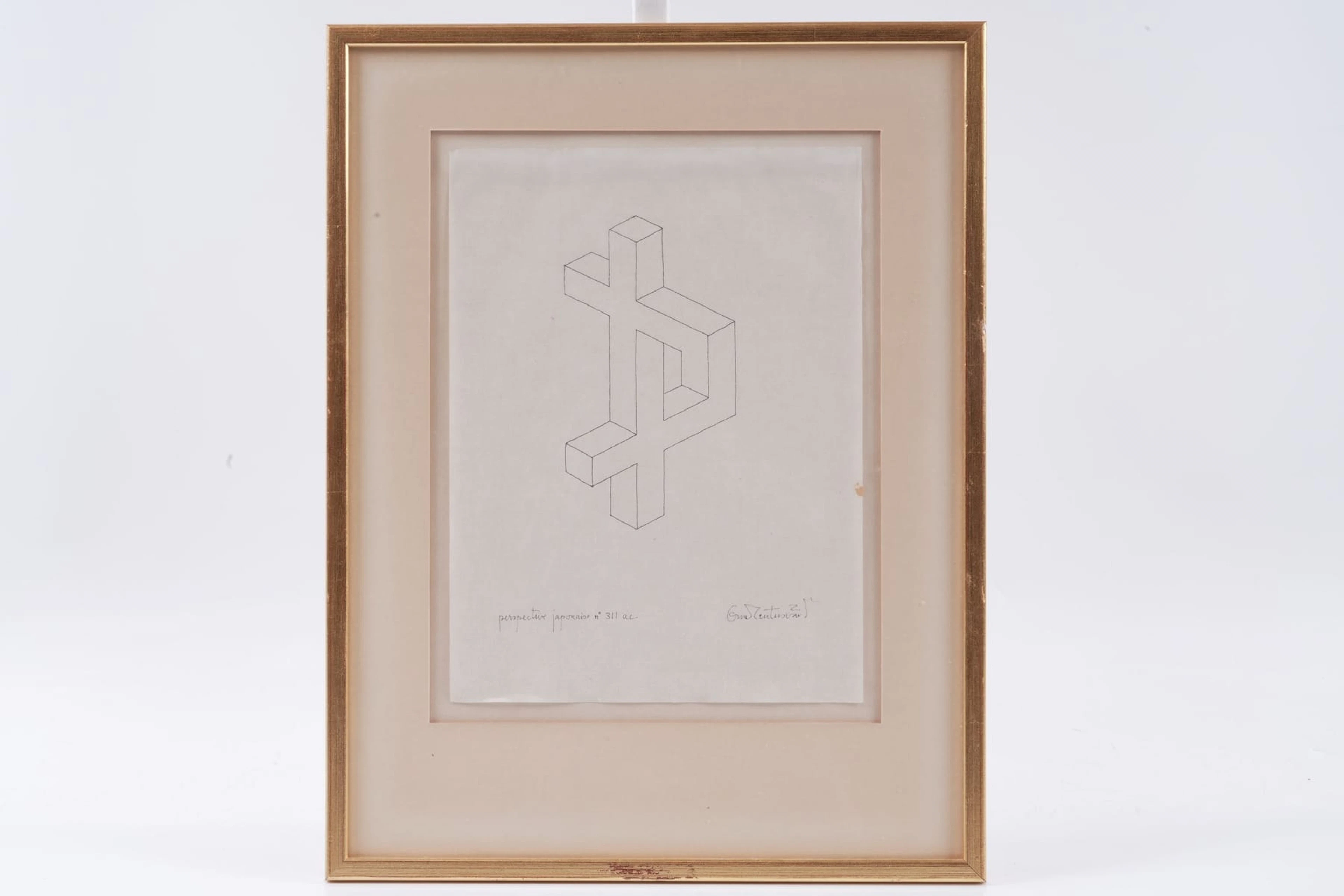 OSCAR REUTERSVÄRD (1915-2002), tuschteckning, "Perspective japonaise n 311 ac"