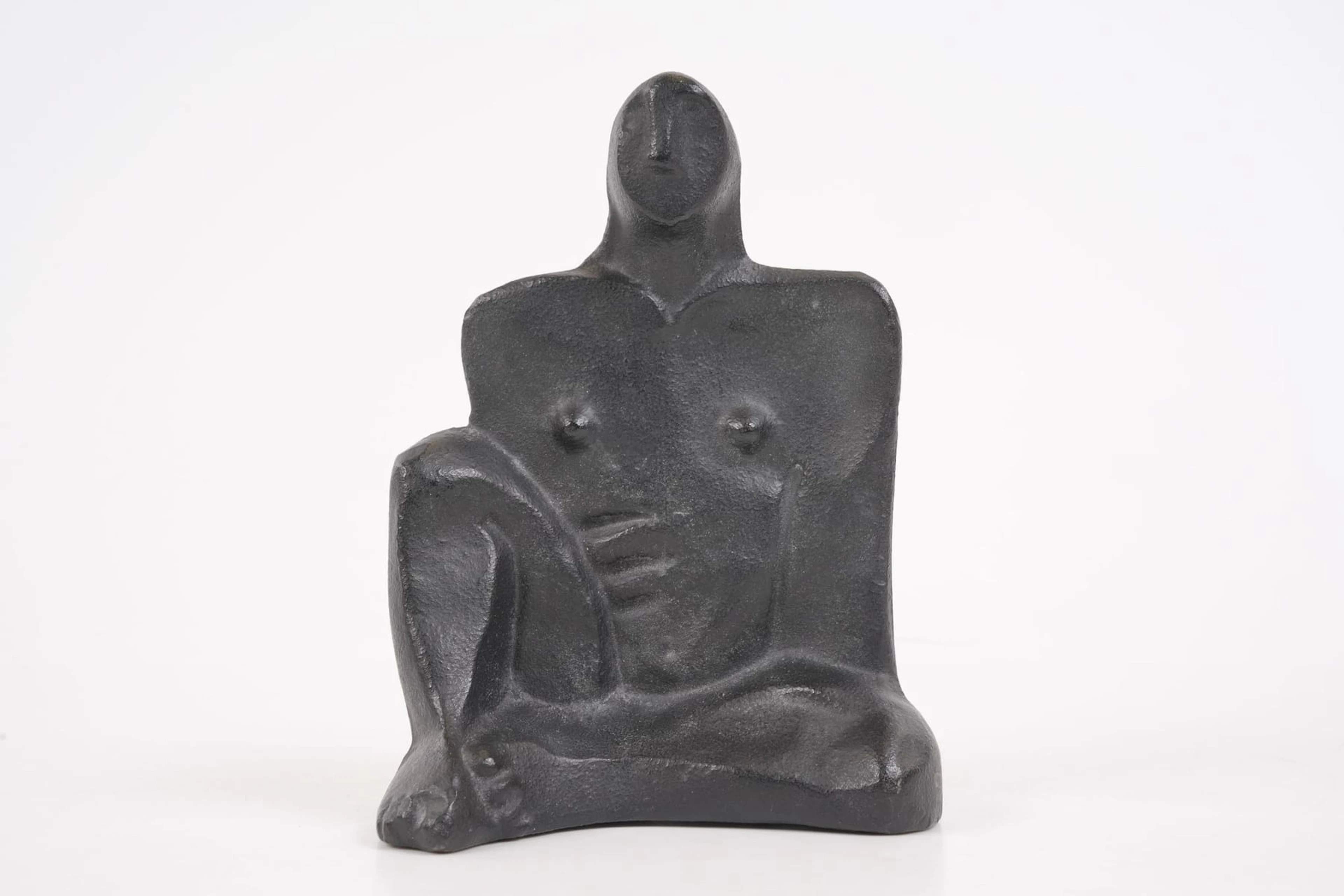 MARITA NORIN (1943-2021), tillskriven, bokstöd/skulptur, gjutjärn