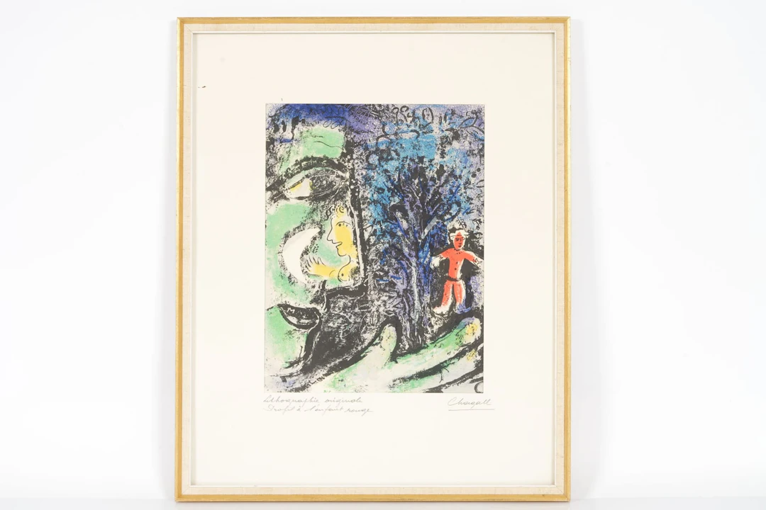 MARC CHAGALL (Ryssland/Frankrike, 1889-1985), färglitografi, "Le Profil