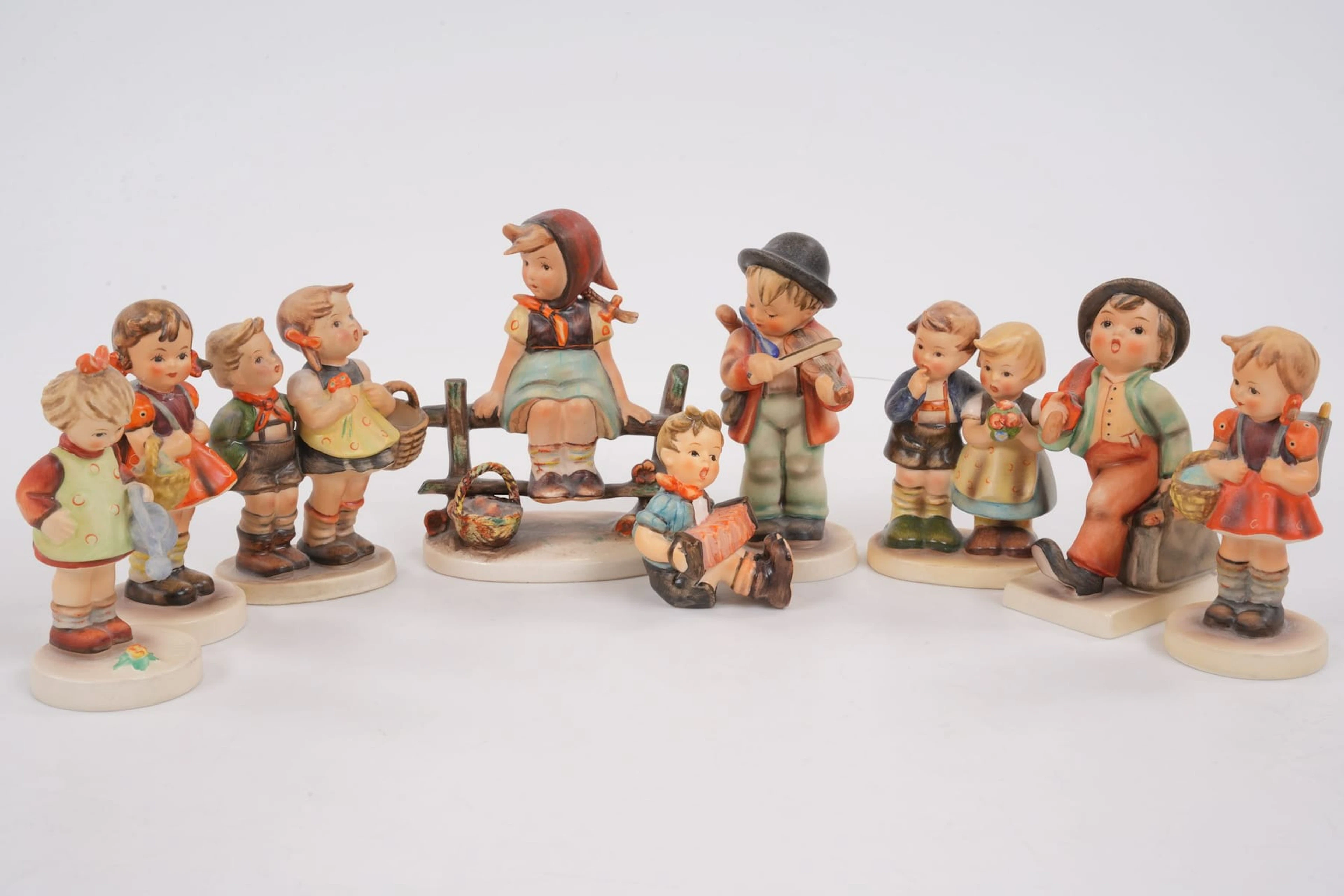 FIGURINER, 9 st, MJ Hummel, Goebel, Tyskland
