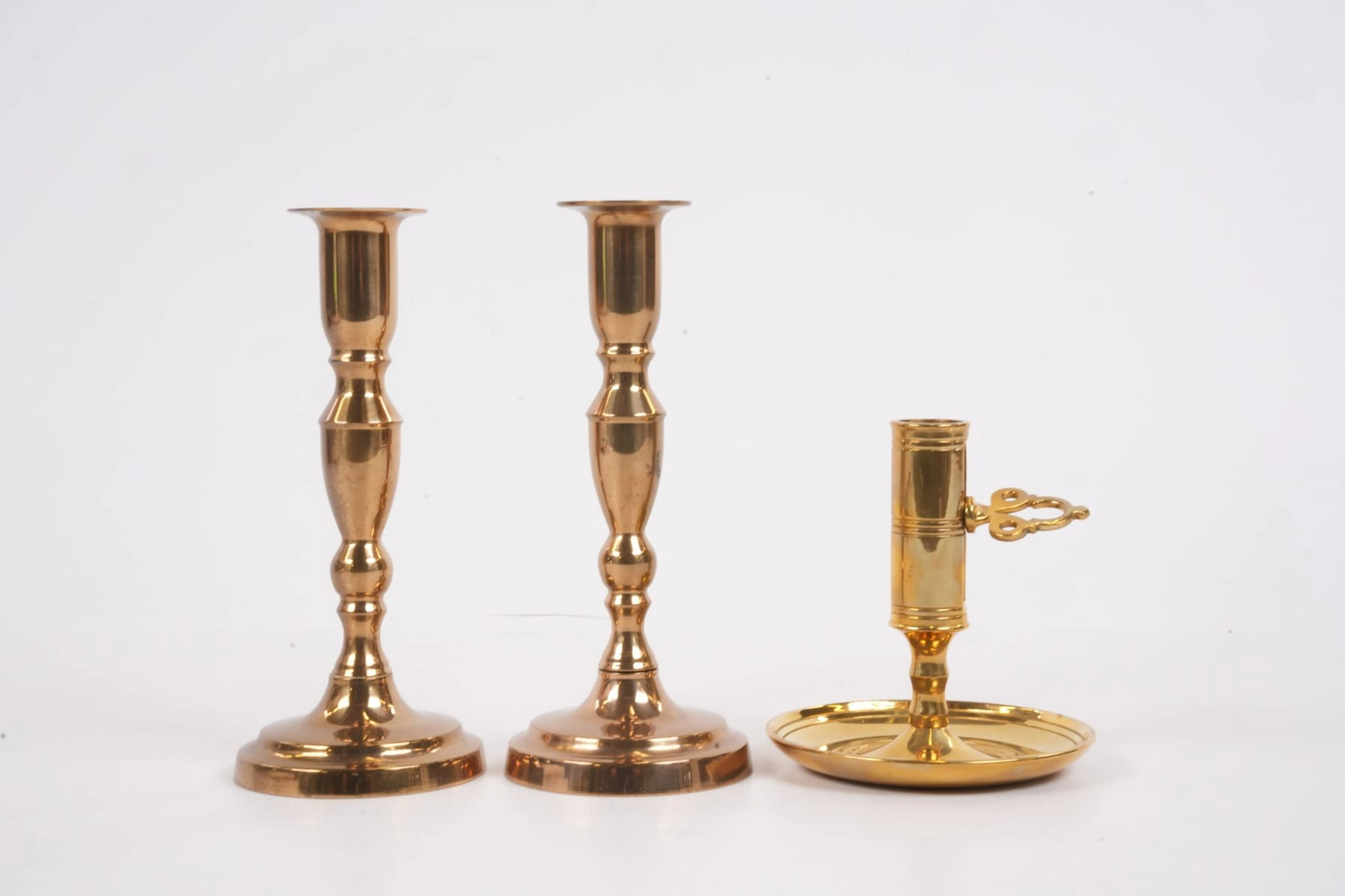 LJUSSTAKAR, 2 + 1, malm, bl.a. Morells metallgjuteri, Mora