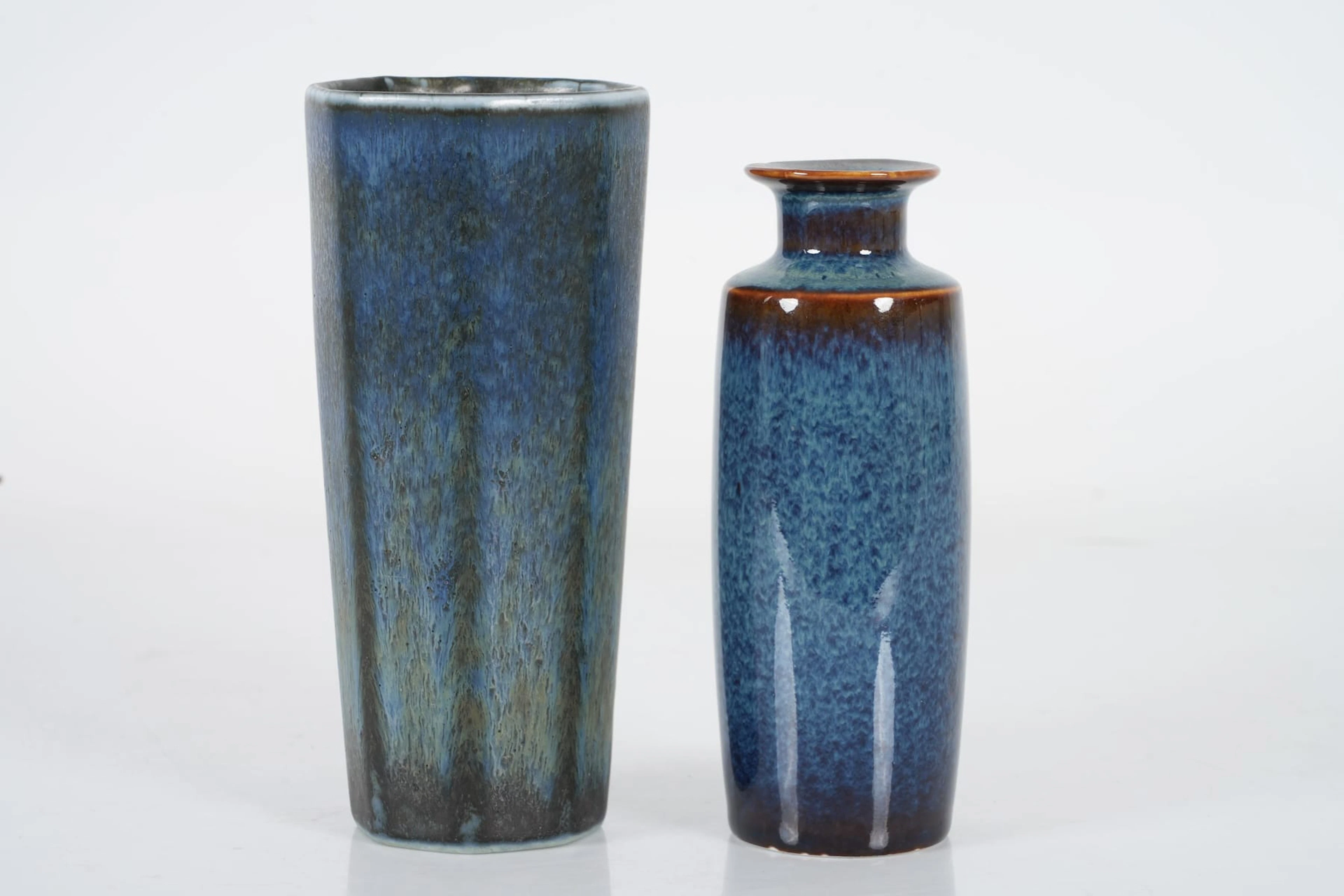 CARL-HARRY STÅLHANE (1920-1990), vaser, 2 st, stengods, Rörstrand