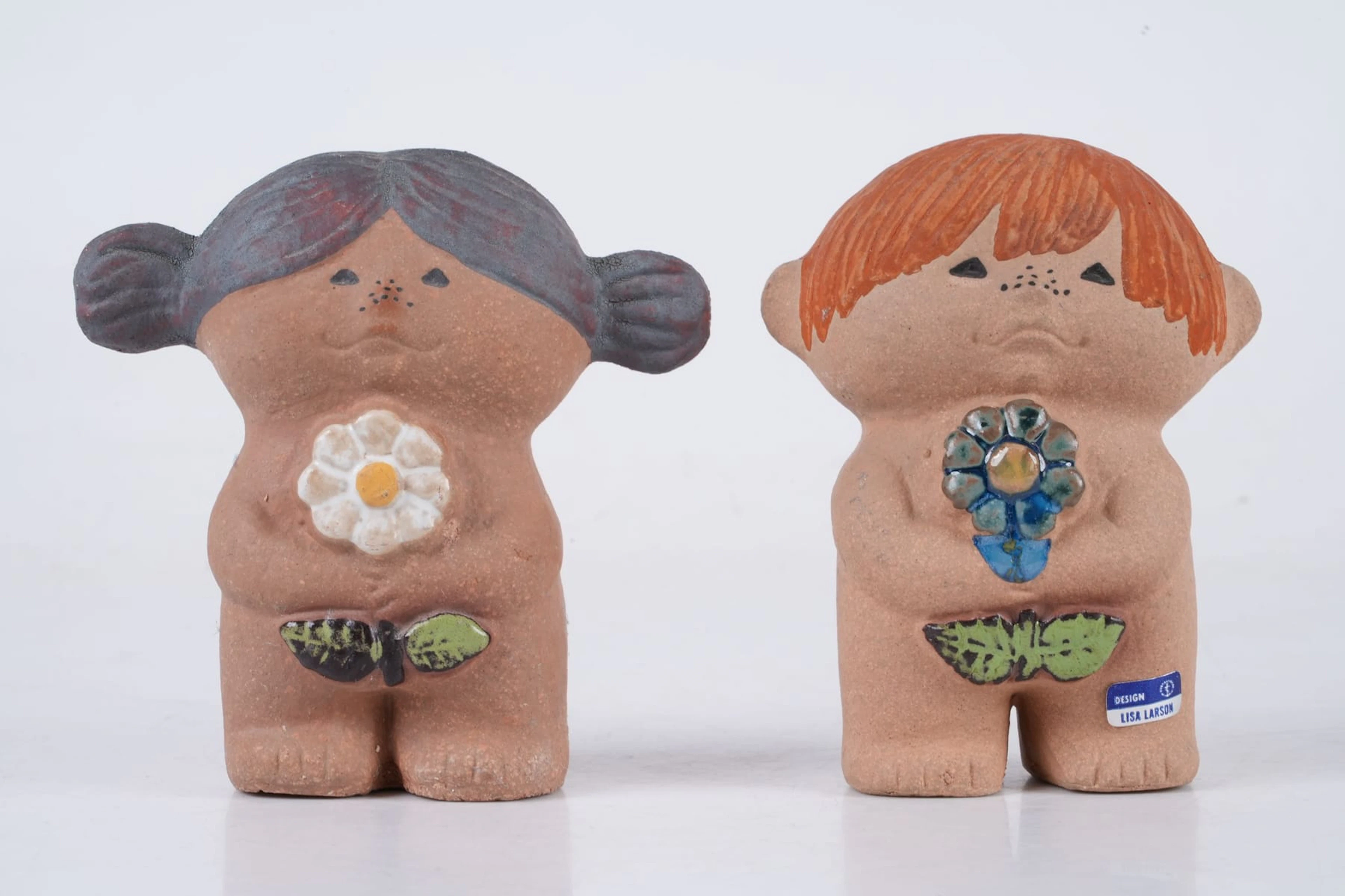 LISA LARSON (1931-2024), figuriner, "Eva, liten", samt "Adam, liten"