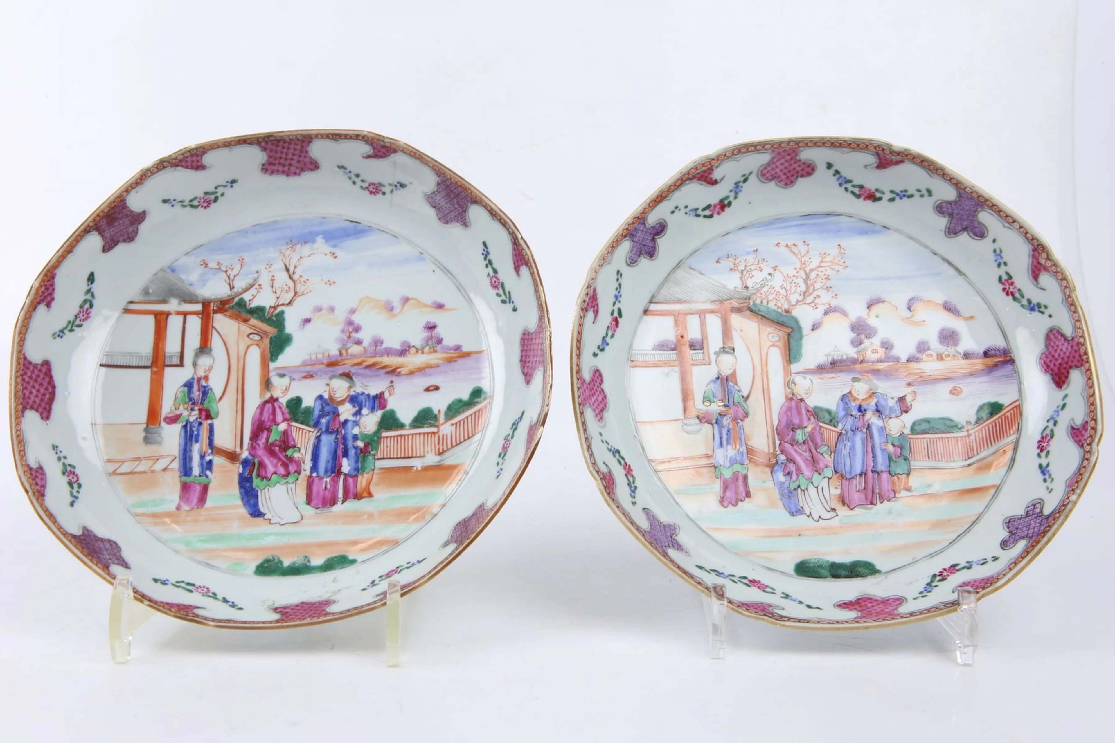 SKÅLFAT, ett par, Kina, Qingdynastin, 1800-talets sista hälft