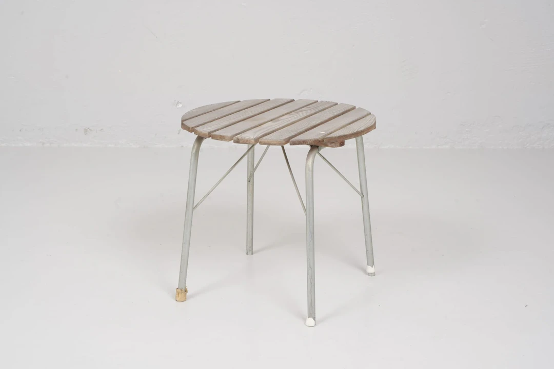 TRÄDGÅRDSBORD, furu / rostfritt stål, 1900-tal
