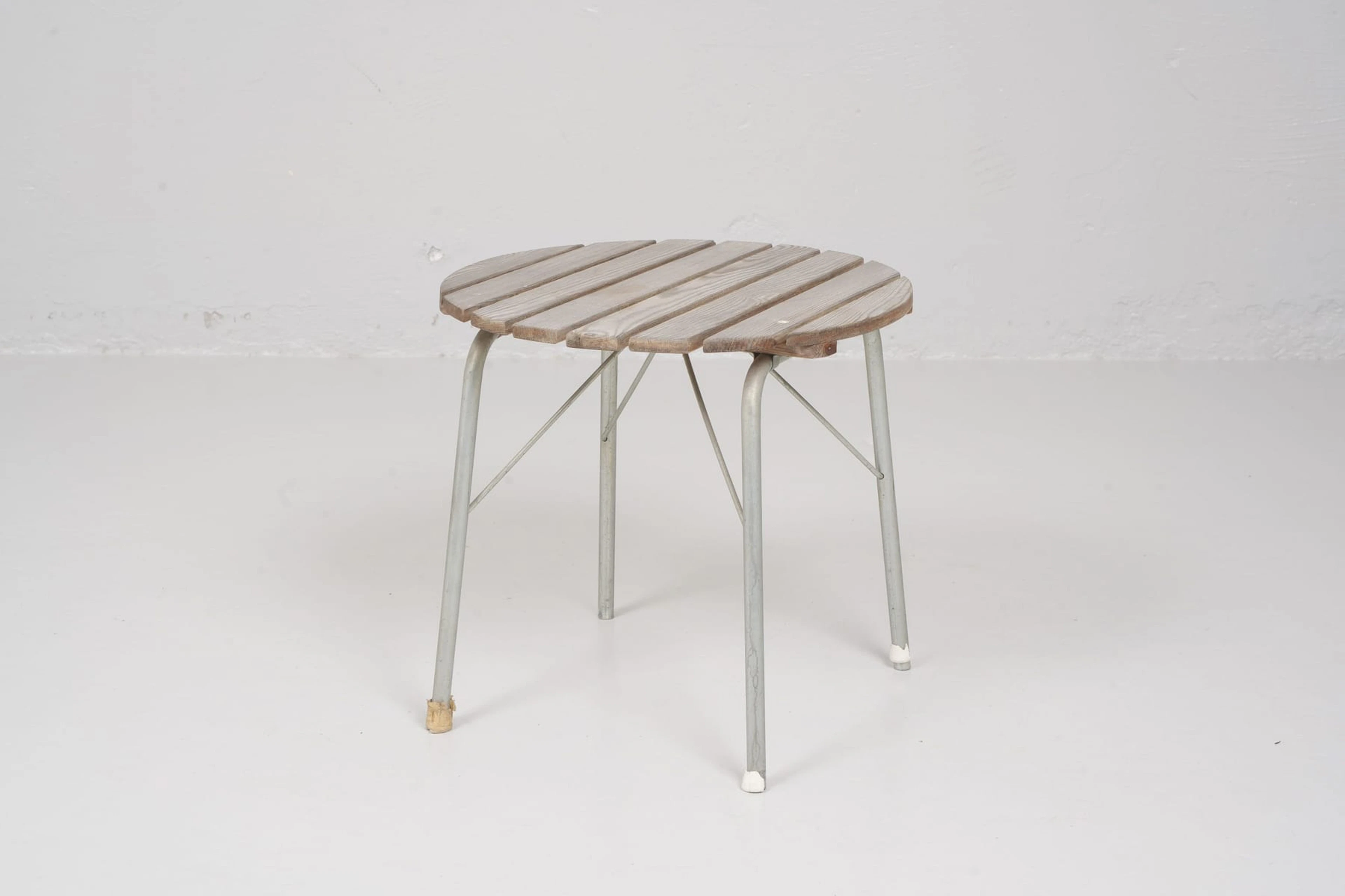 TRÄDGÅRDSBORD, furu / rostfritt stål, 1900-tal