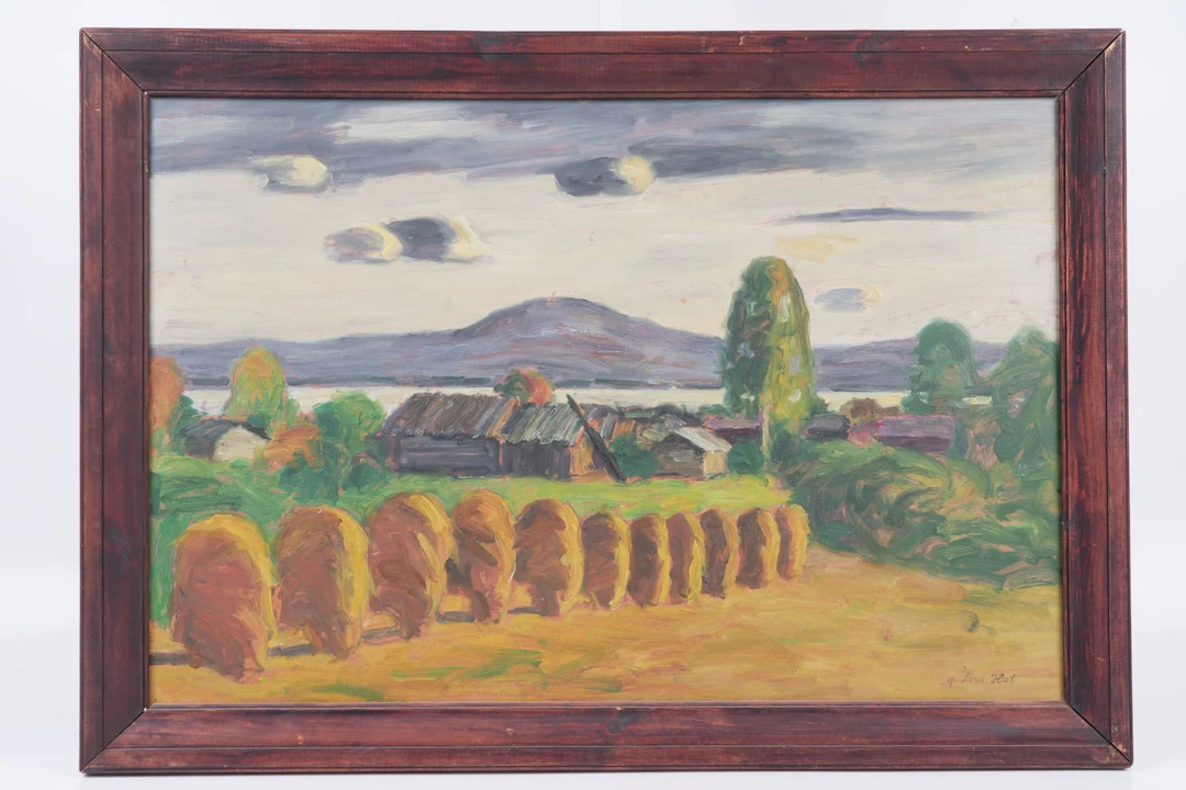 ANDERS HOL (1867-1959), olja på pannå