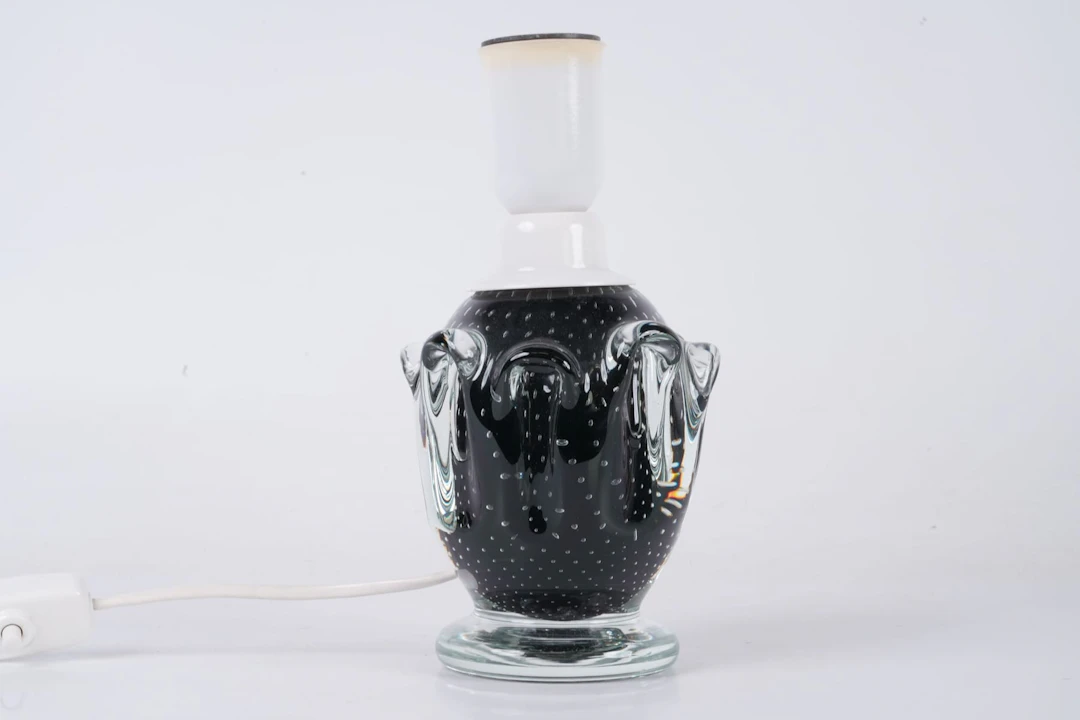 BORDSLAMPA, glas, Firma Walter Johansson, Orrefors
