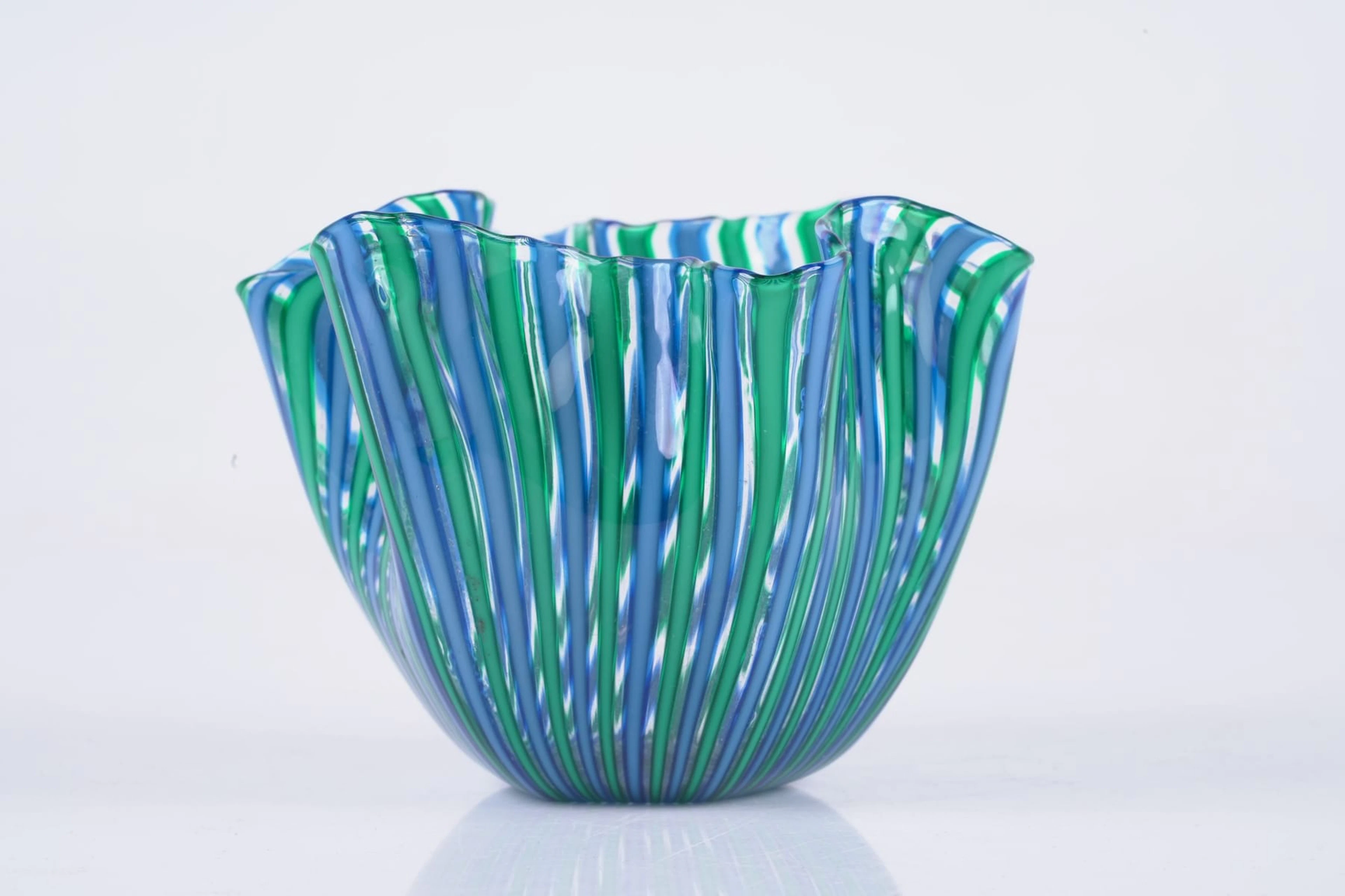 PAOLO VENINI & FULVIO BIANCONI, skål, "Fazzoletto", Venini, Murano, Italien