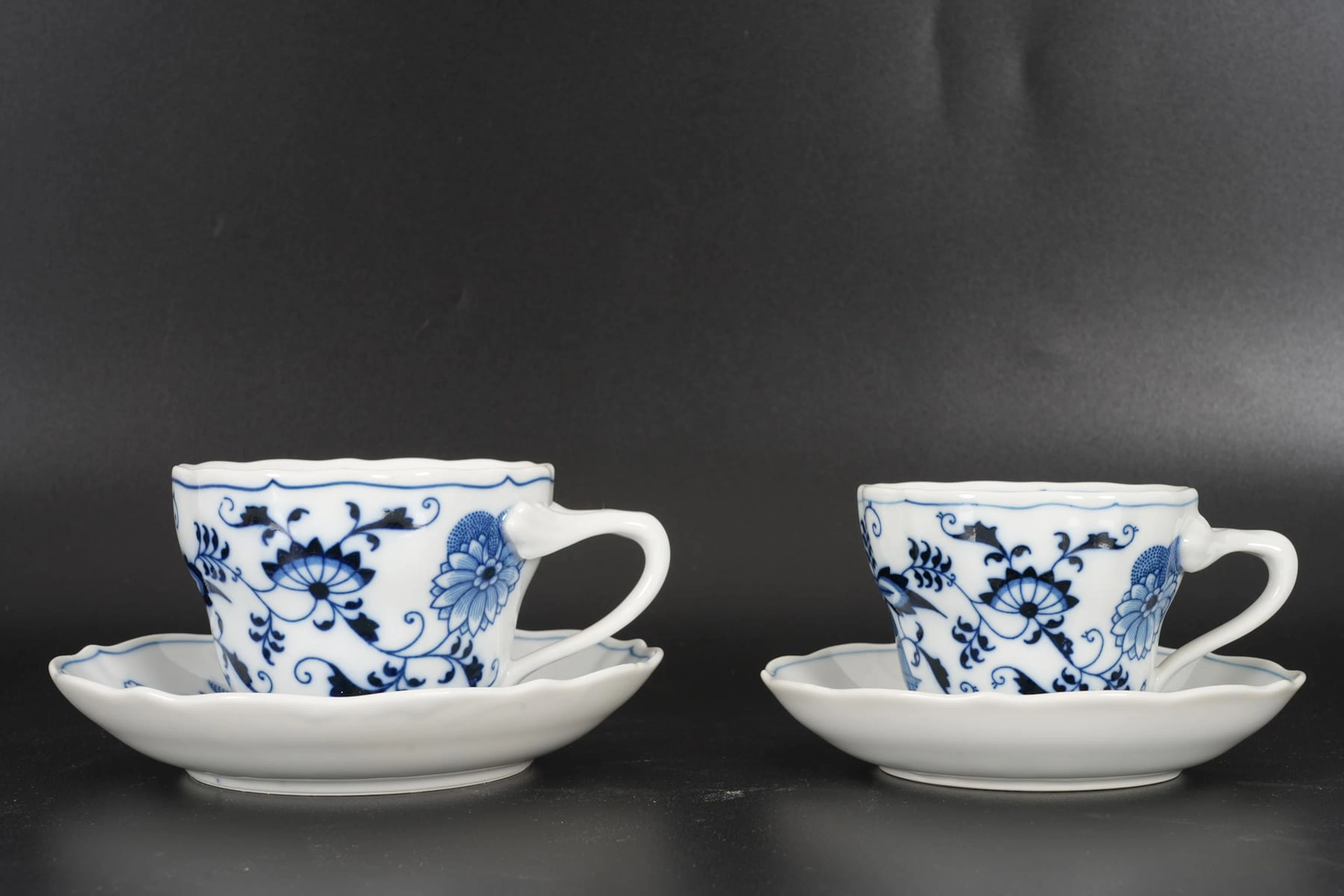 TEGODS, 7 st, samt KAFFEGODS, 7 st, "Blue Danube", 1900-tal
