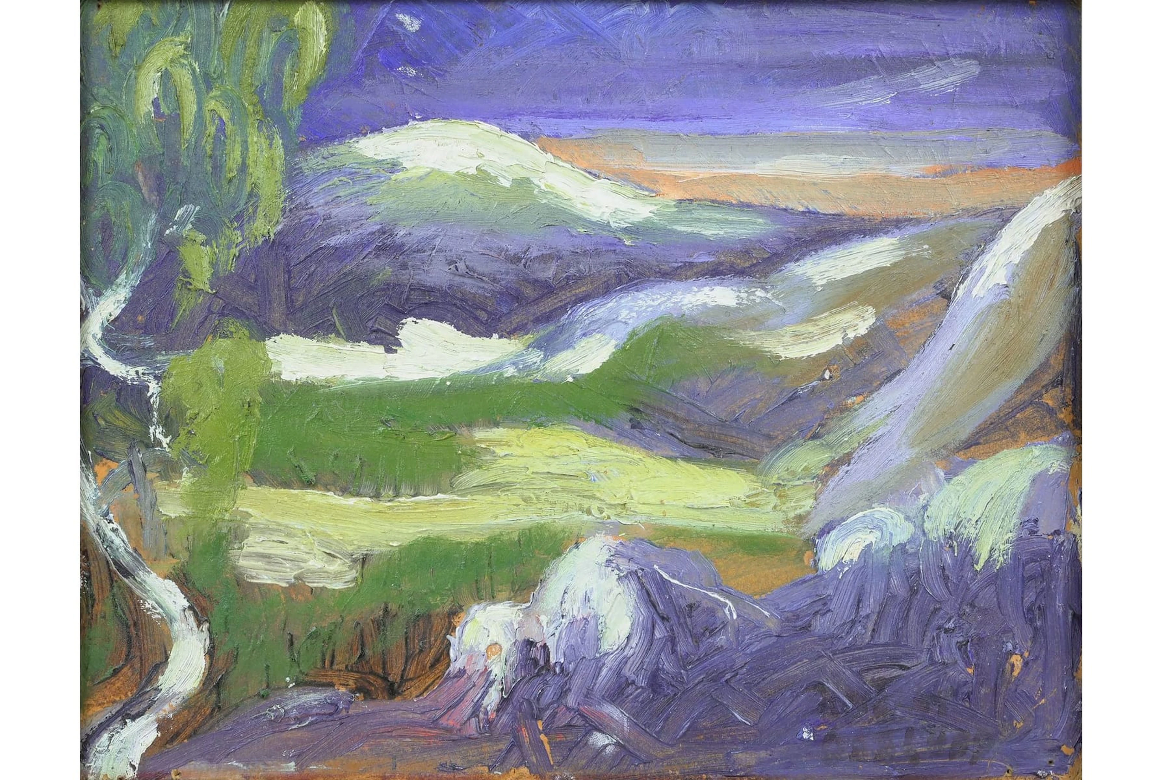 HELMER OSSLUND (1866-1938), olja på pannå