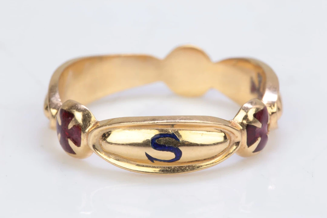 ORDENSRING, guld, 18 k, ca 8,87 g, Frimurarorden, Gustaf Dahlgren