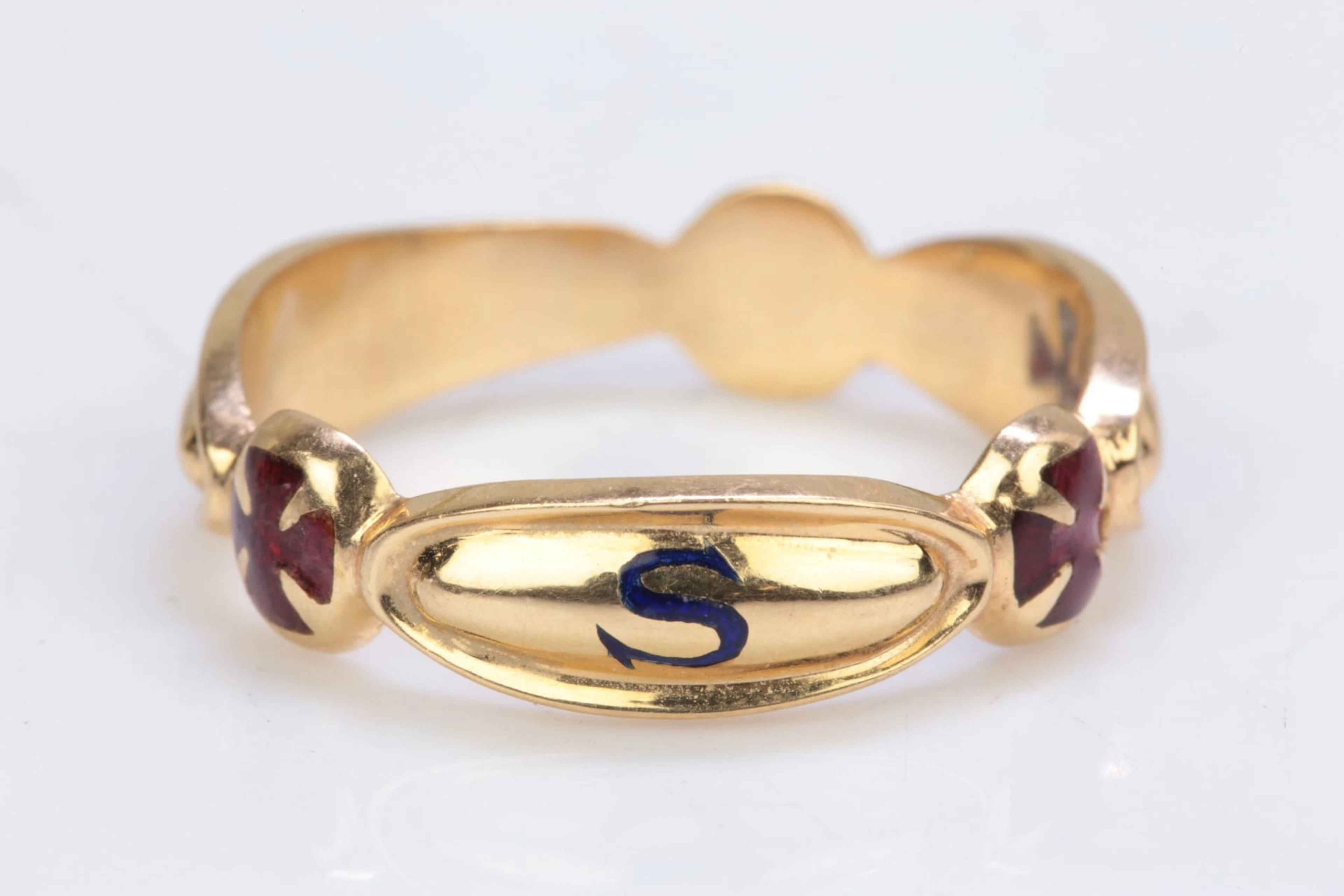 ORDENSRING, guld, 18 k, ca 8,87 g, Frimurarorden, Gustaf Dahlgren