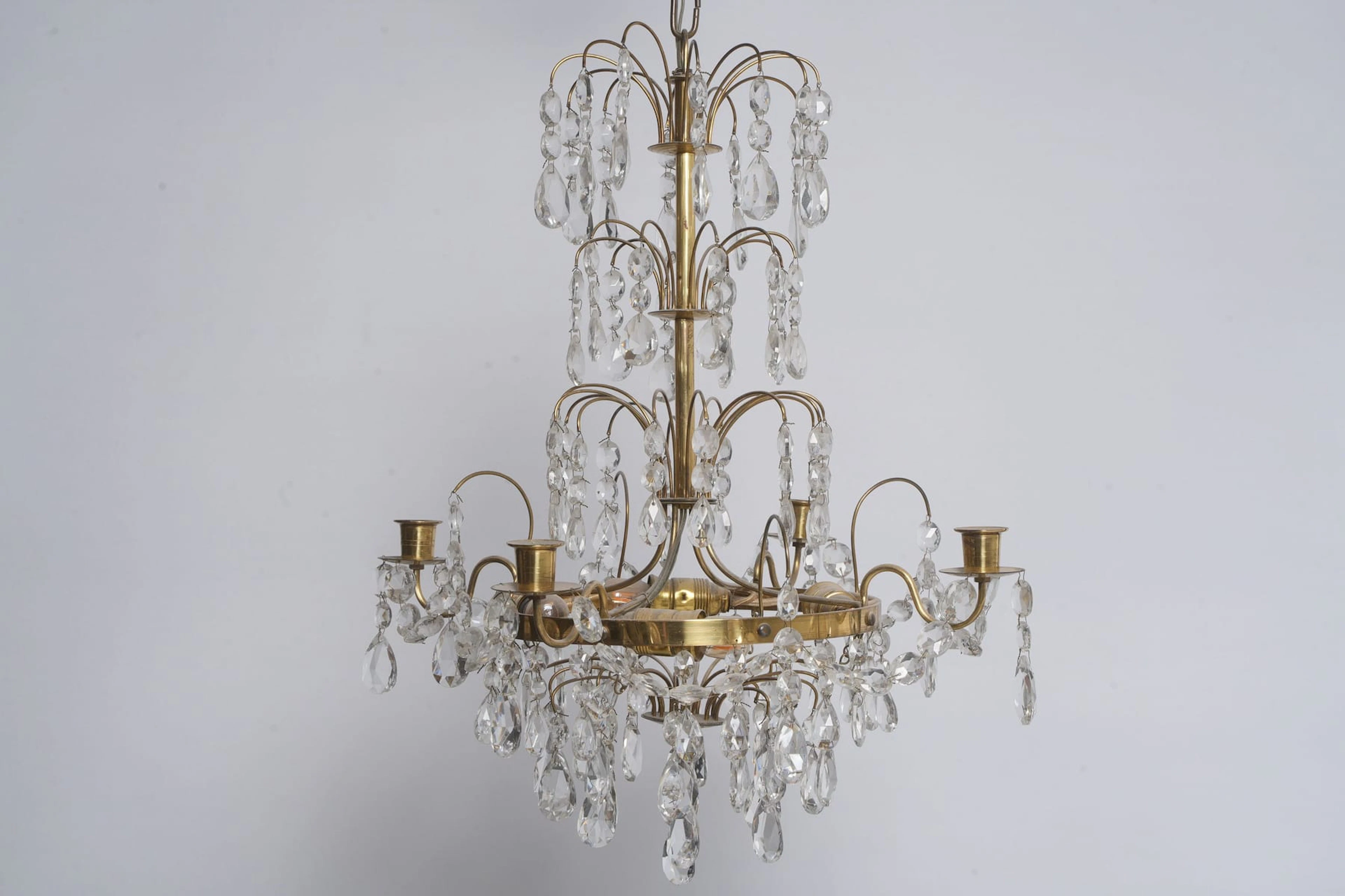 LJUSKRONA, för 4 ljus, gustaviansk stil, 1900-tal