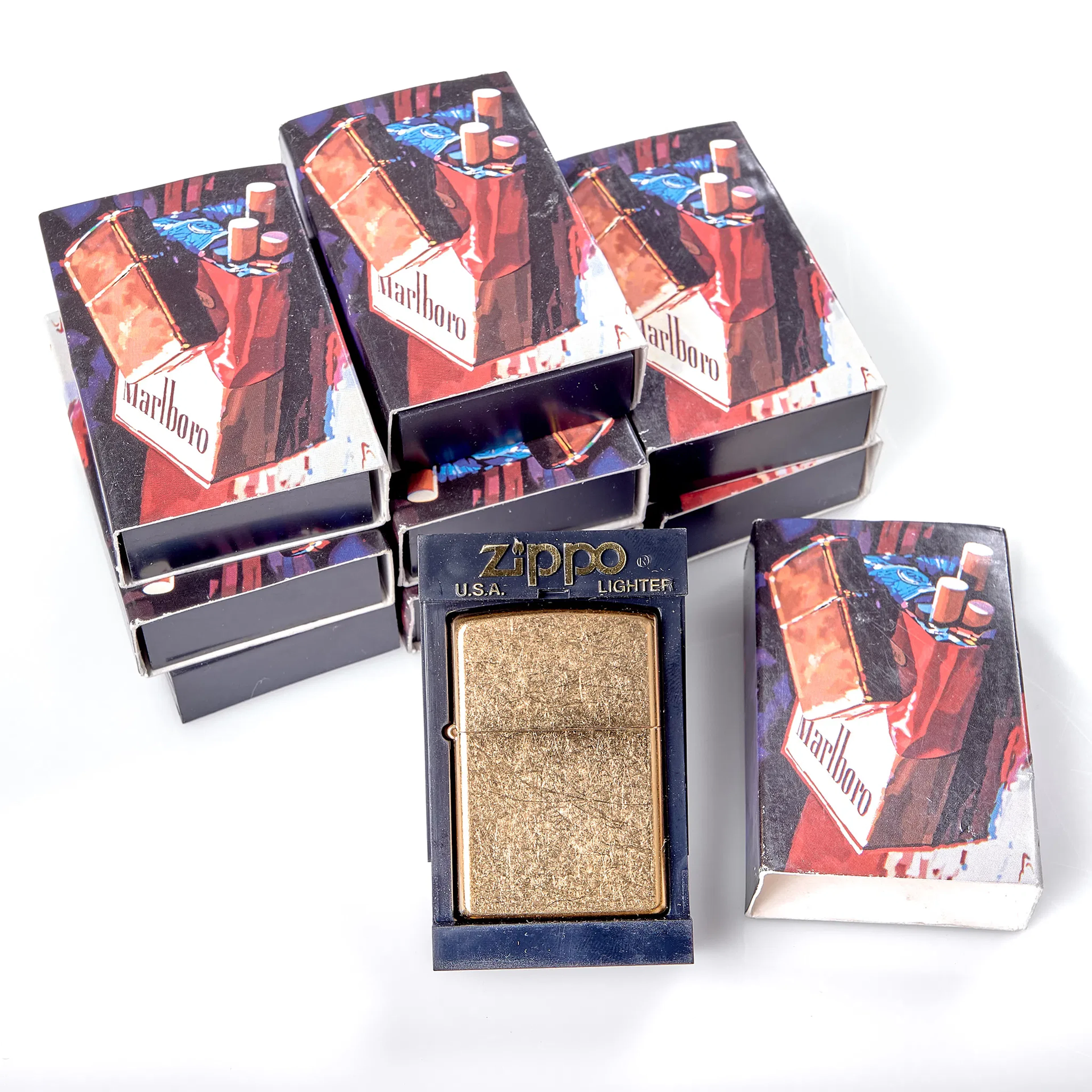 TÄNDARE. Zippo. 9 stycken. Marlboro Edition.