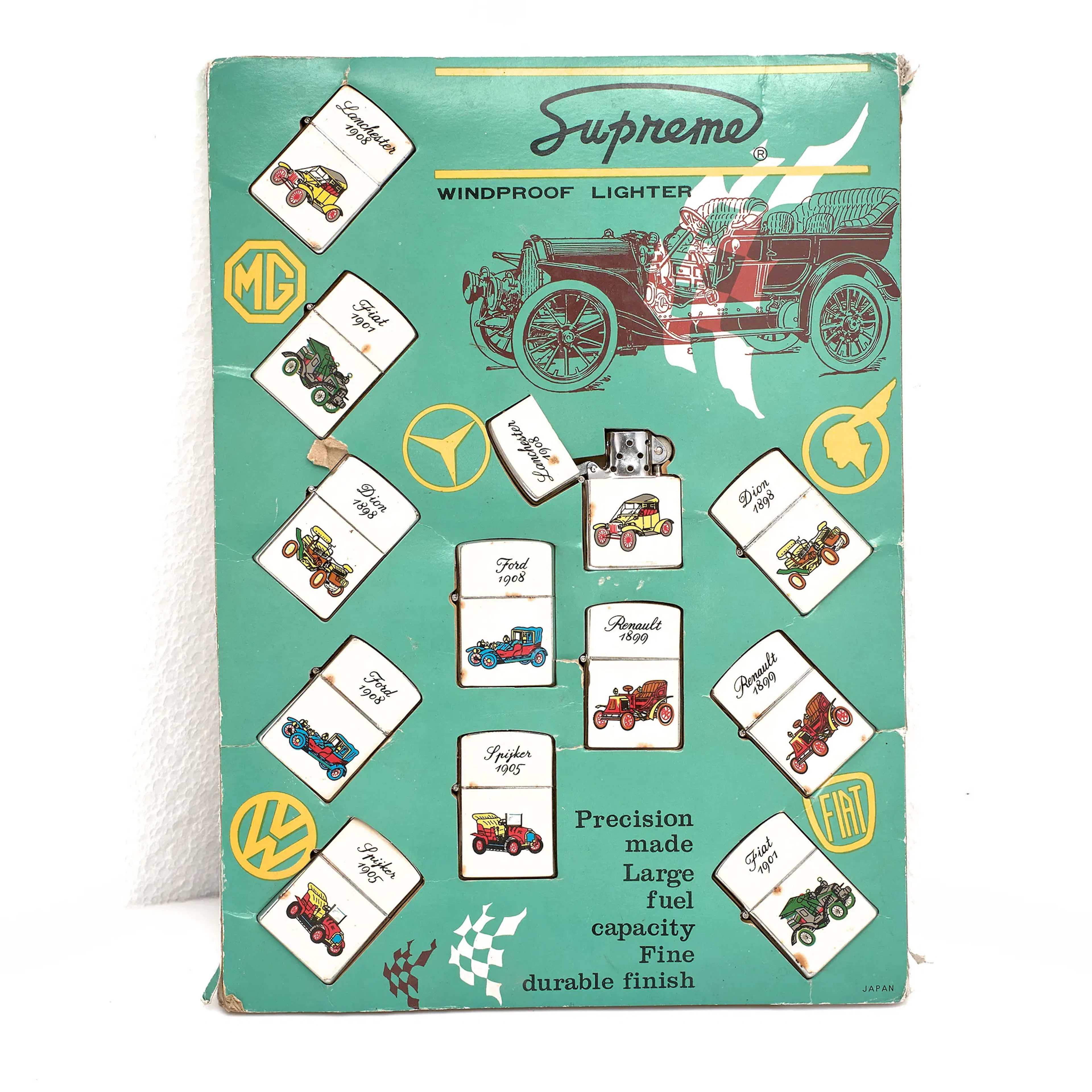 TÄNDARE. 12 stycken. Supreme Classic Cars. Windproof Lighters Store