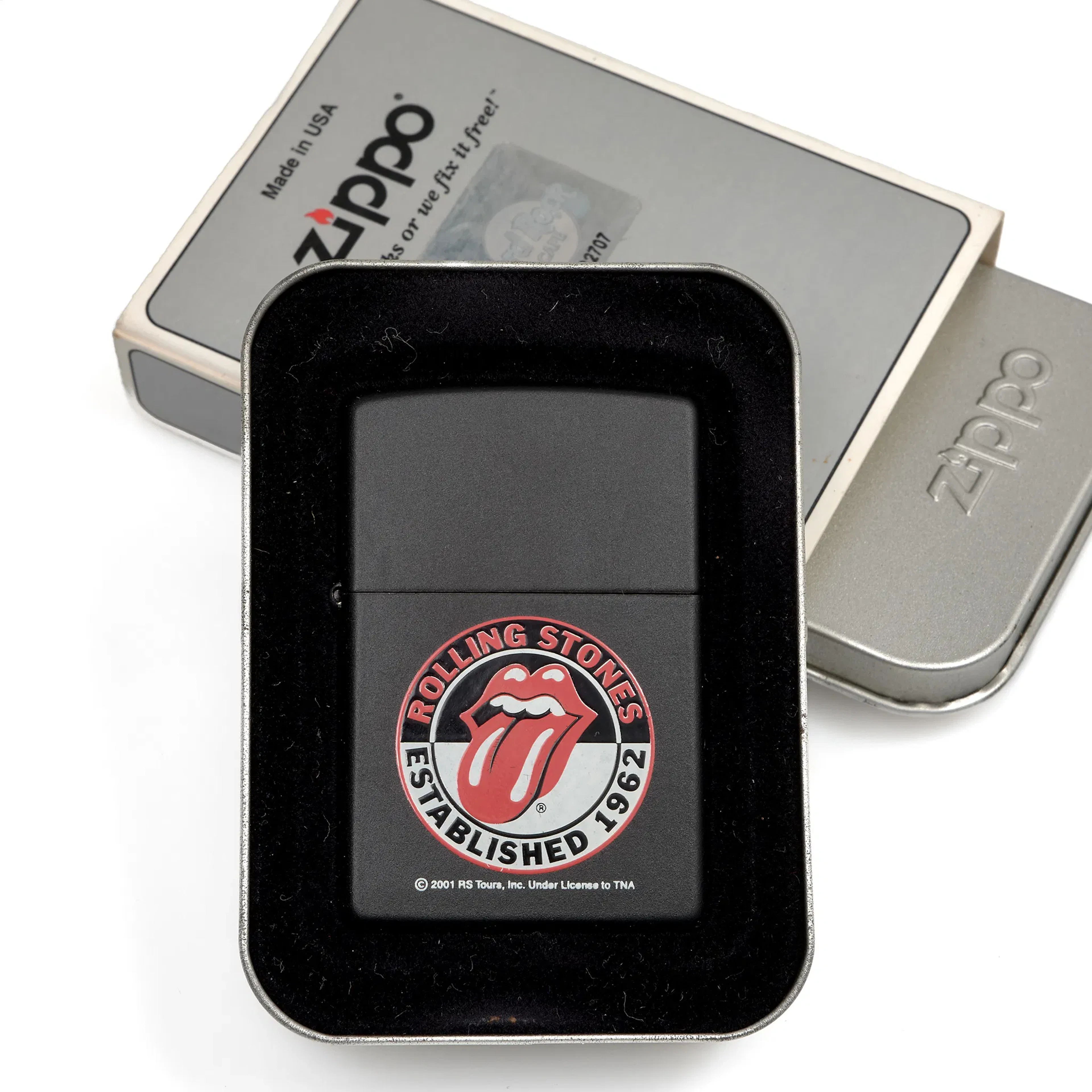 TÄNDARE ZIPPO. The Rolling Stones. Established 1962. 2000.