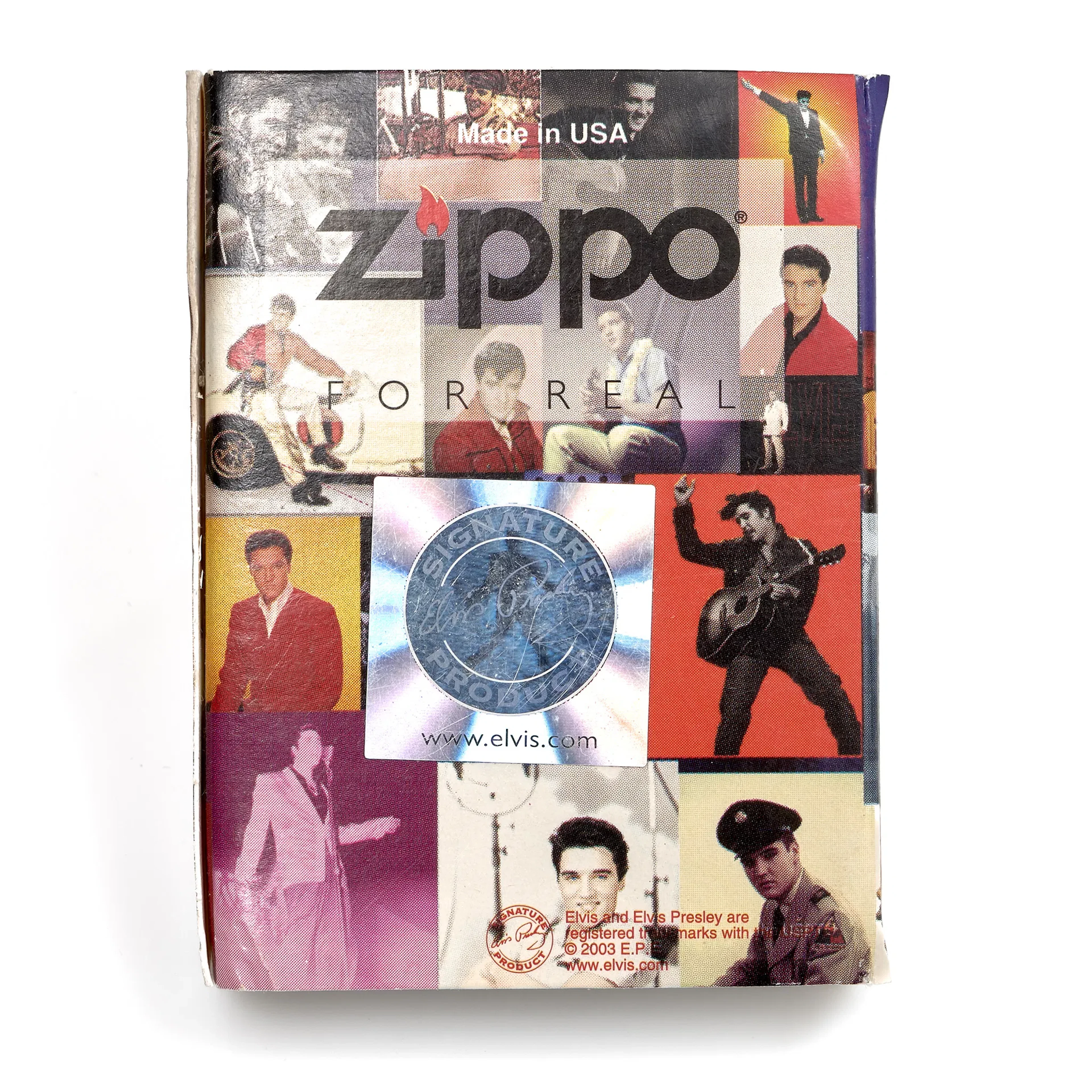 TÄNDARE ZIPPO. Elvis Presley. Red Heart Emblem. 2003.