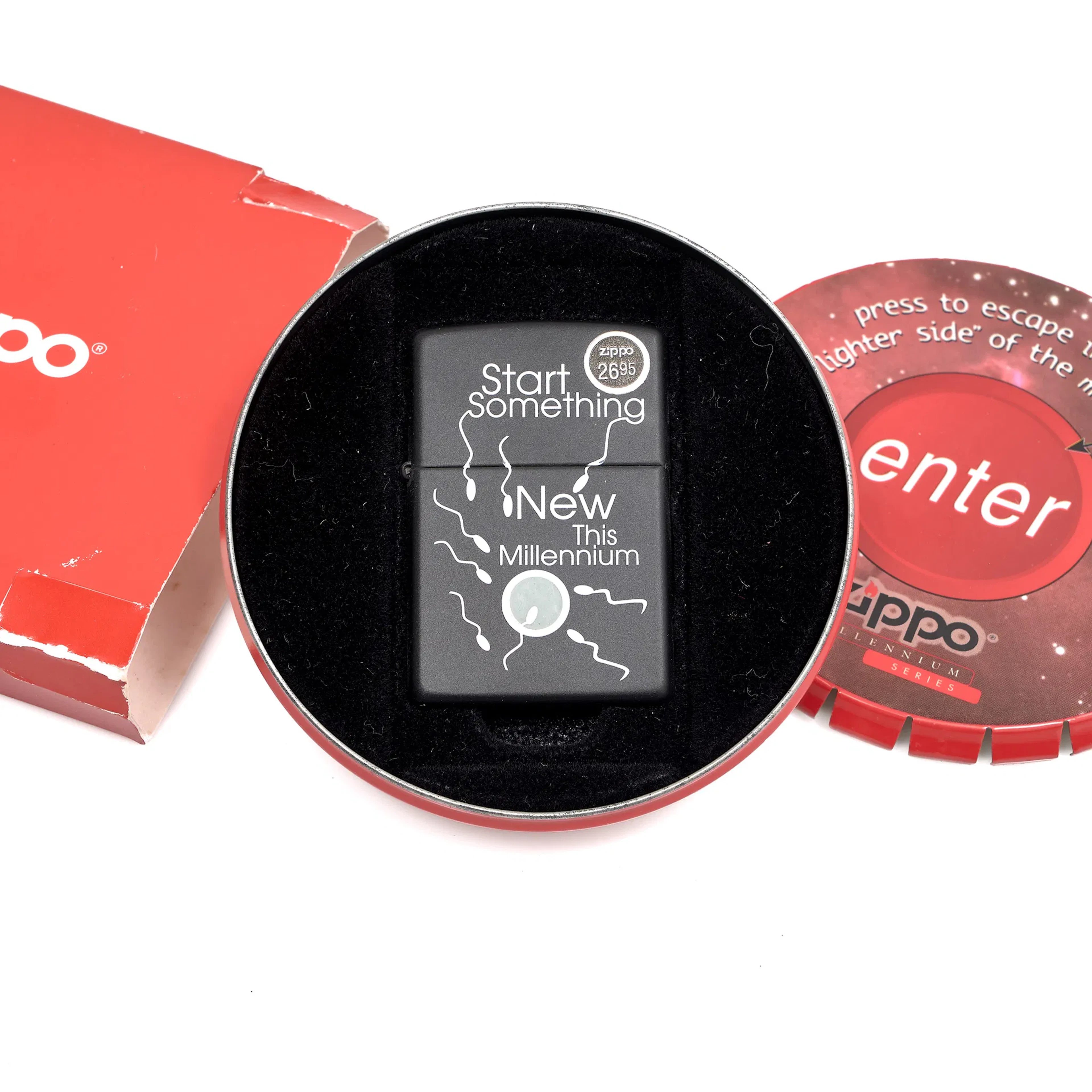 TÄNDARE ZIPPO. Y2K Mellennium Series. Start Something New This Millennium.