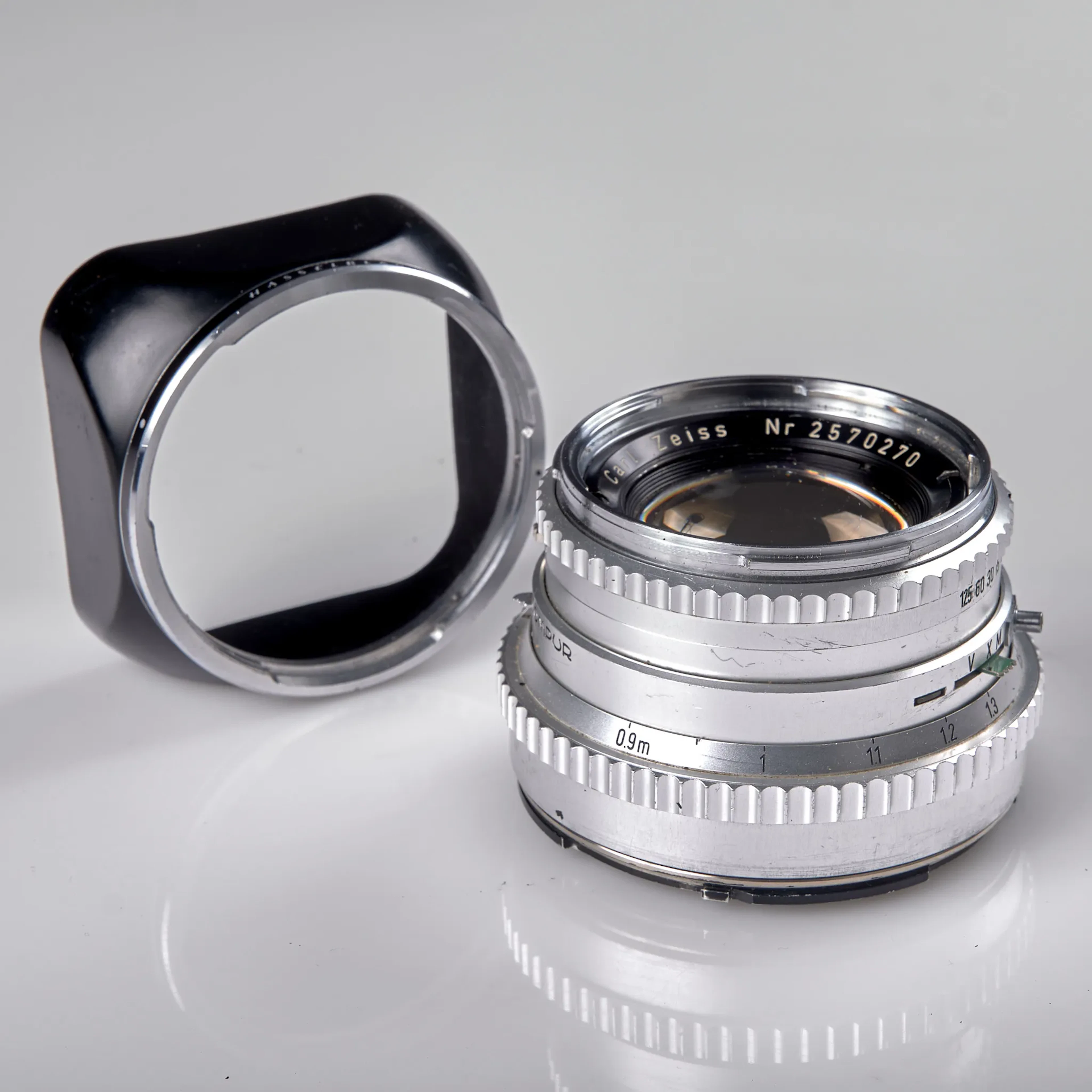 OBJEKTIV. Hasselblad. Synchro Compur. Serienummer 3185790. Carl Zeiss