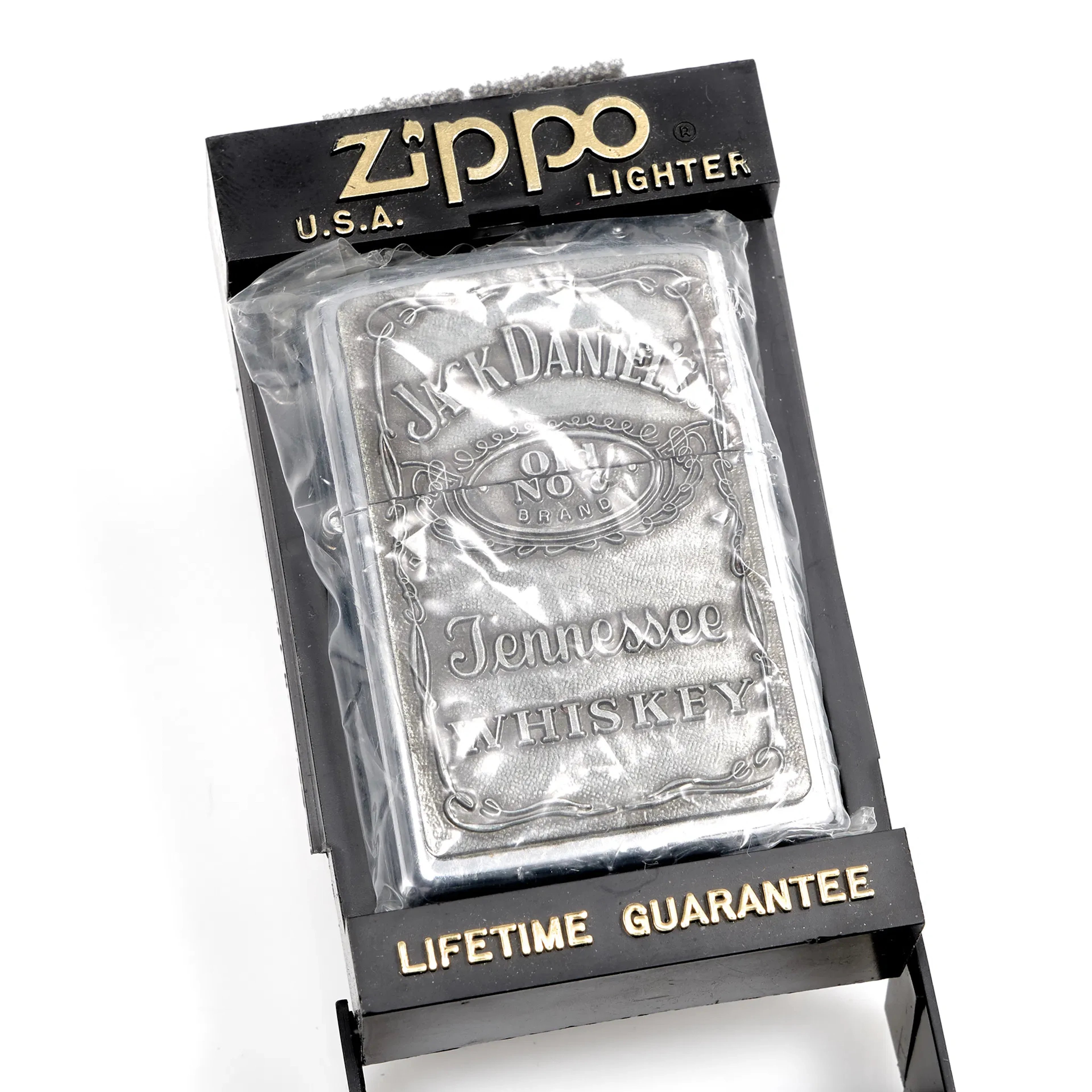 TÄNDARE ZIPPO. Zippo Jack Daniel´s Pewter Label Emblem. 1999.