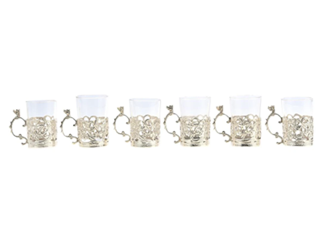 6 SHOTGLAS, sterlingsilver