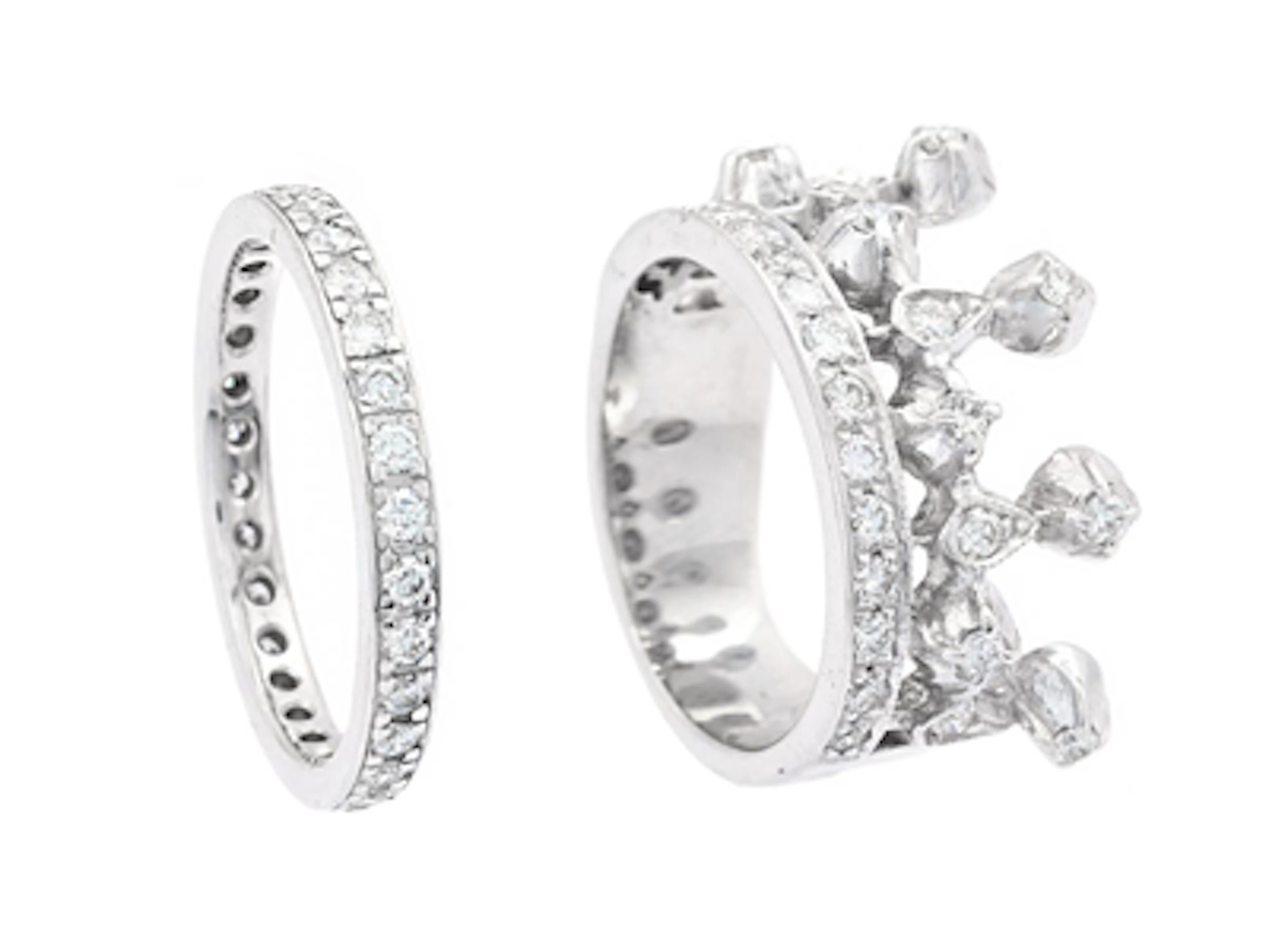 2 RINGAR, 18K vitguld