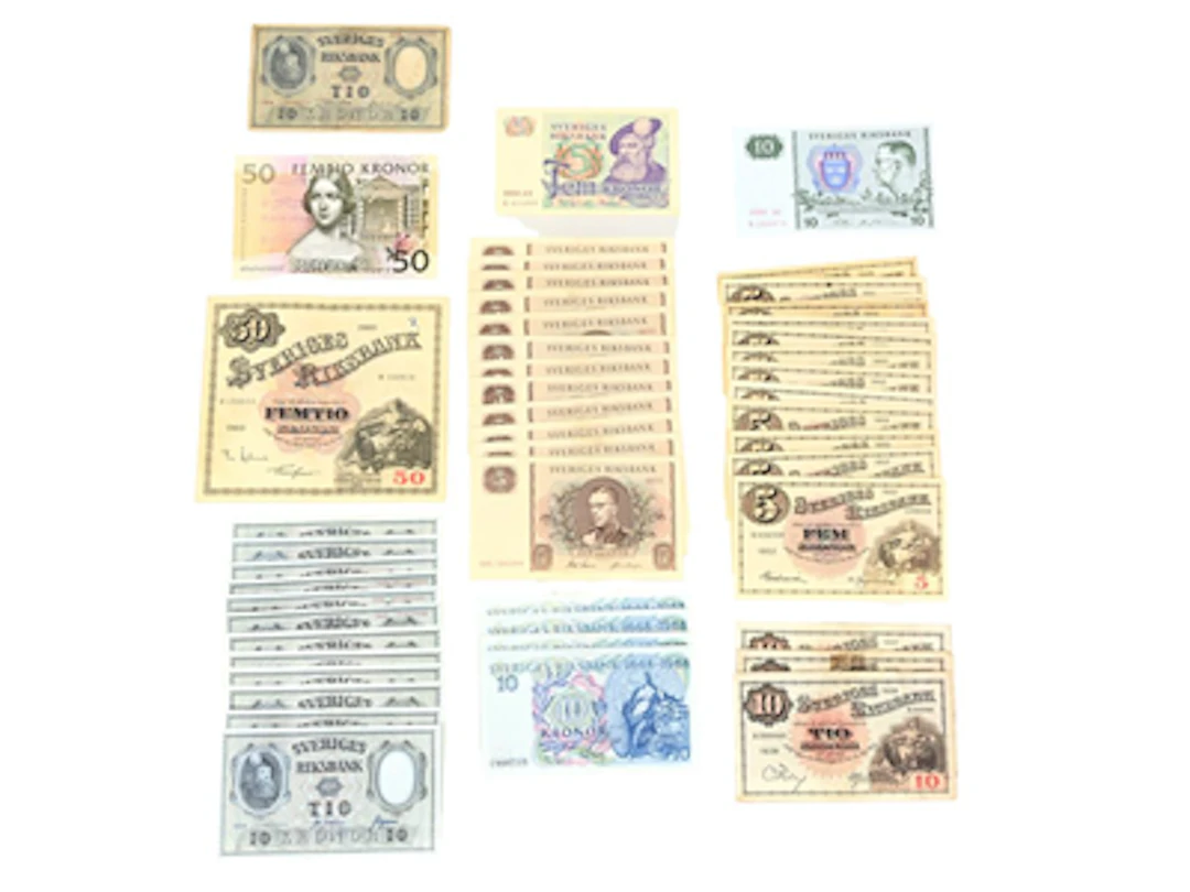 Svenska sedlar, 2 st 50 Kr1960-1997