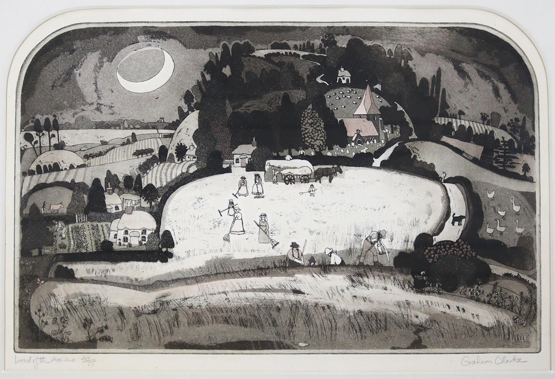 Clarke, Graham (Britisch 1941). Lord of the... Farbaquatintaradierung
