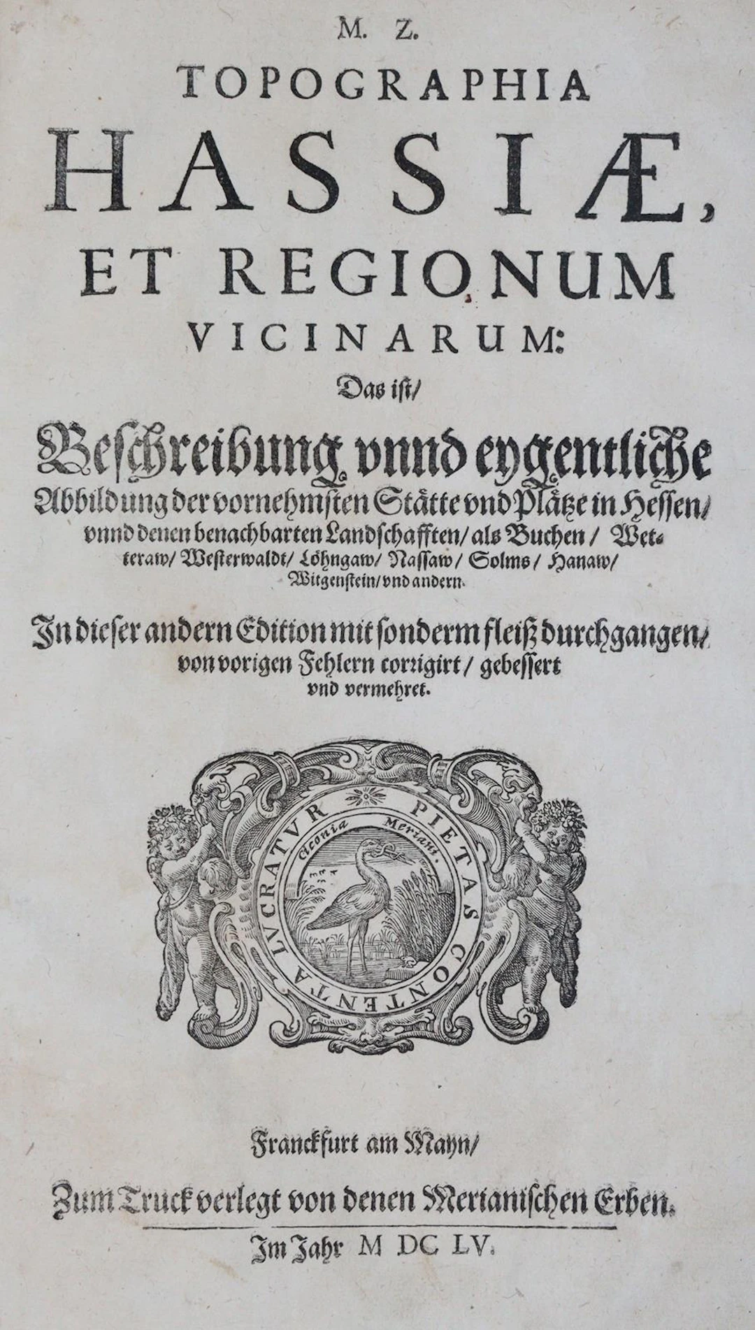 Z(eiller), M(artin) Topographia Hassiae