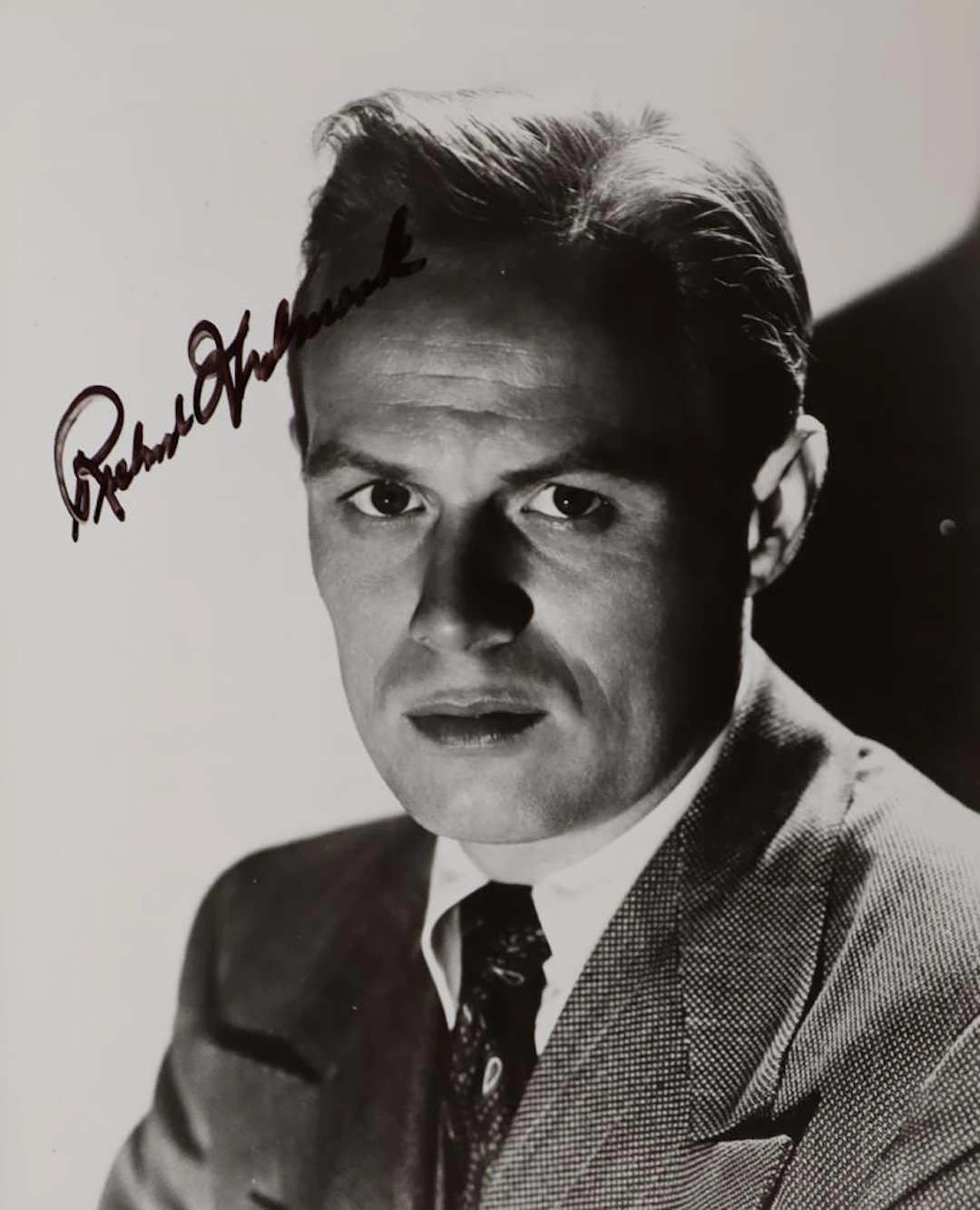 Widmark, Richard, amerikanischer Schauspieler (1914-2008). Portraitphotographie