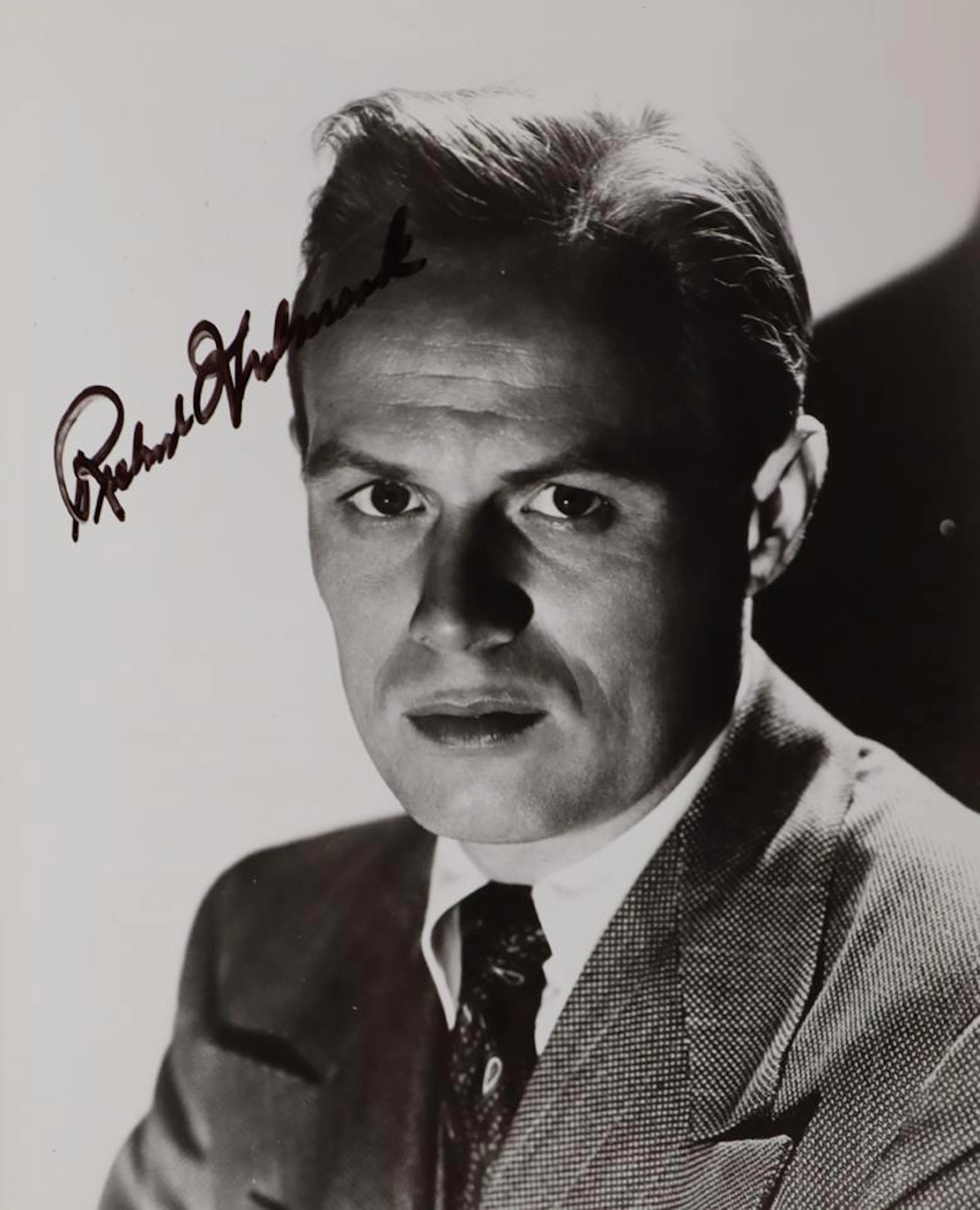 Widmark, Richard, amerikanischer Schauspieler (1914-2008). Portraitphotographie