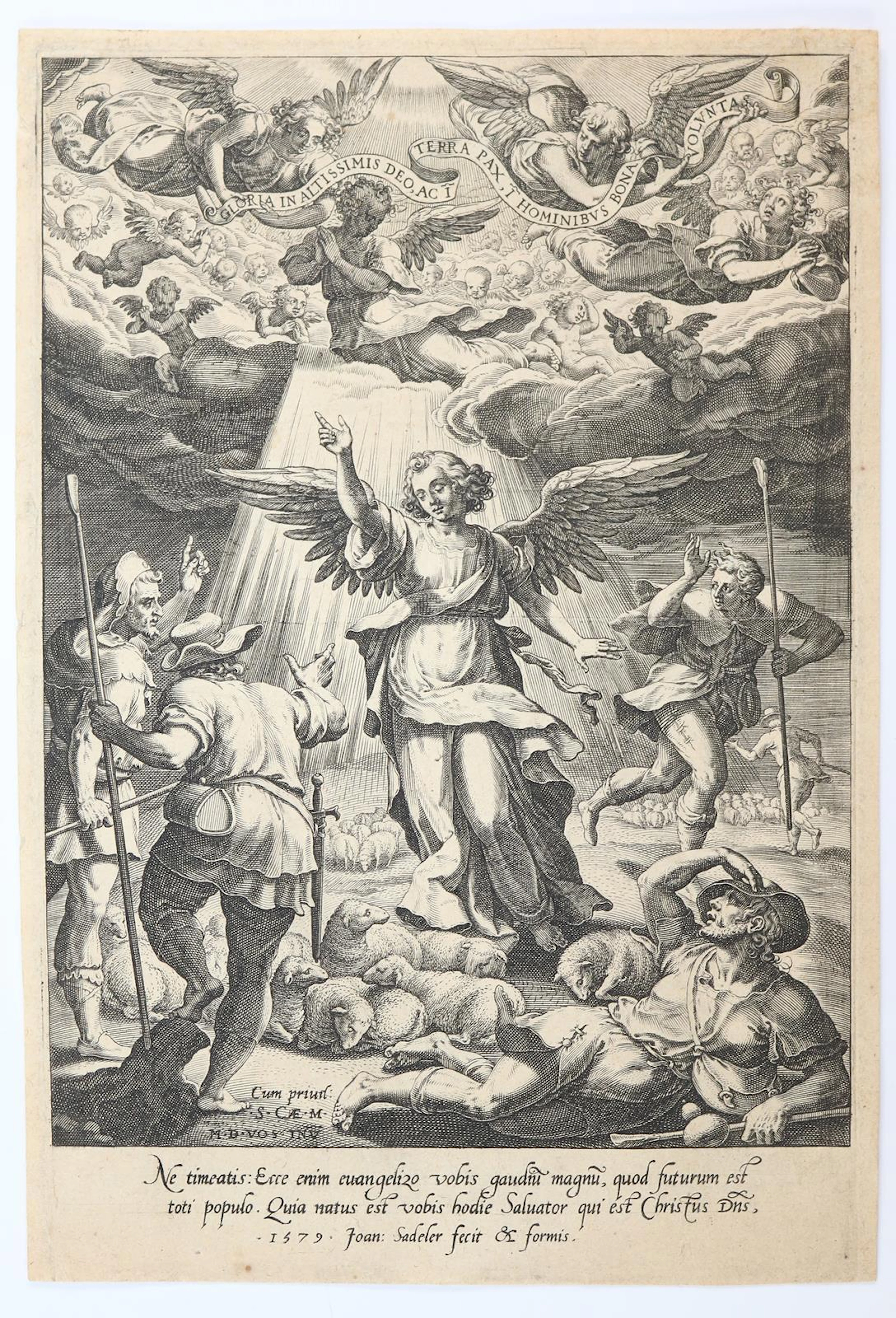Sadeler, Johannes (1550 Brüssel - Venedig 1600). Verkündigung an die