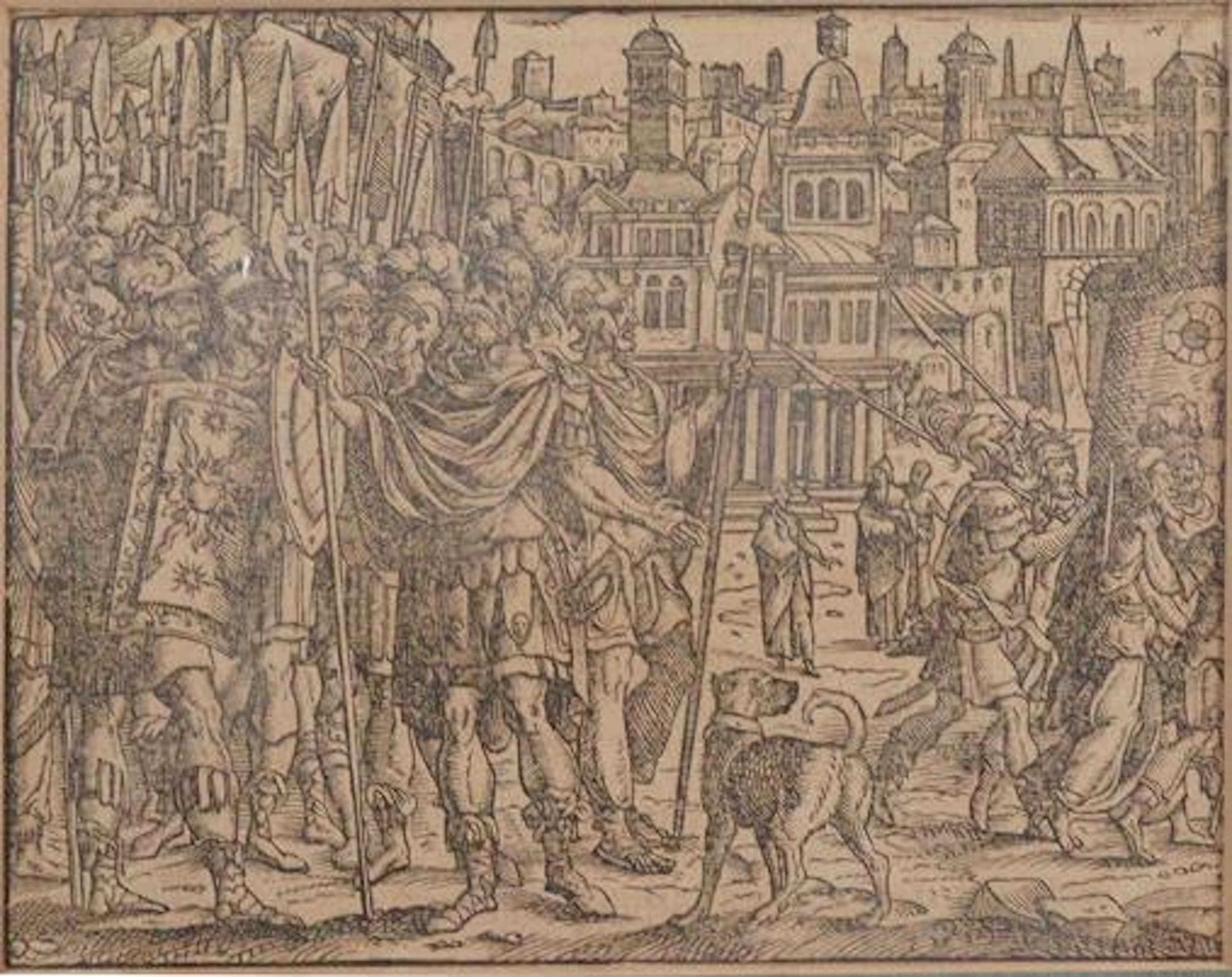 Amman, Jost (1539 Zürich - Nürnberg 1591). Ein Bauer pflügt mit zwei