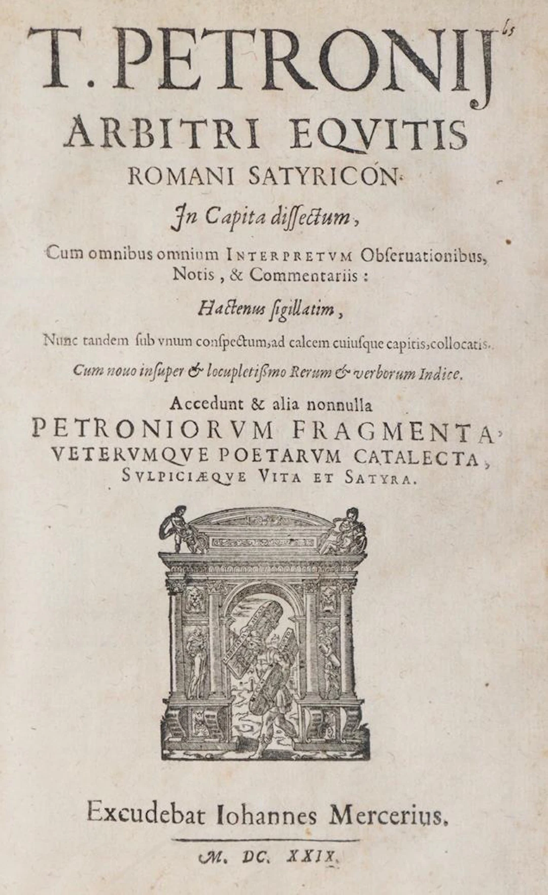 Petronius Arbiter,T. Satyricon in capita dissectum