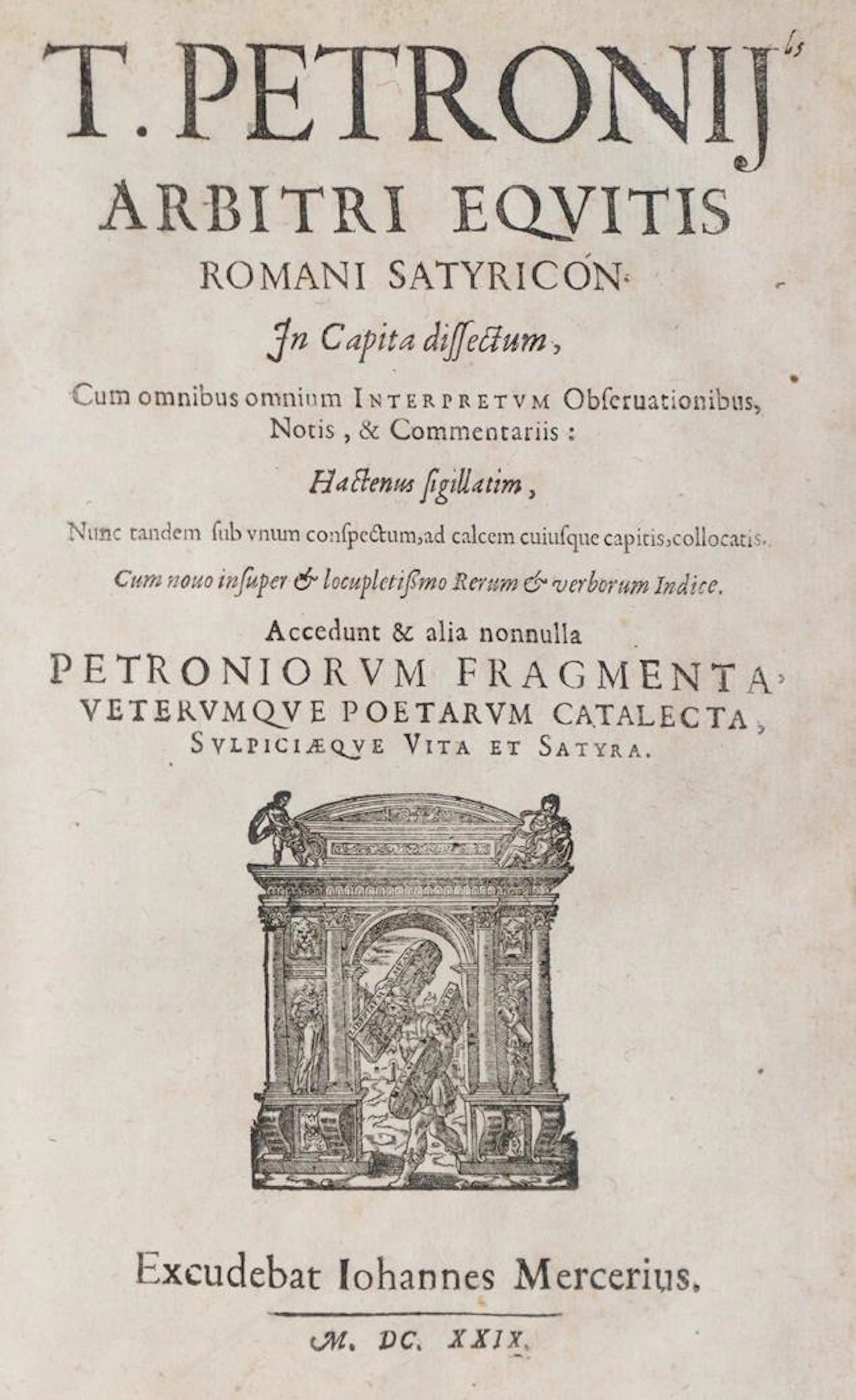 Petronius Arbiter,T. Satyricon in capita dissectum